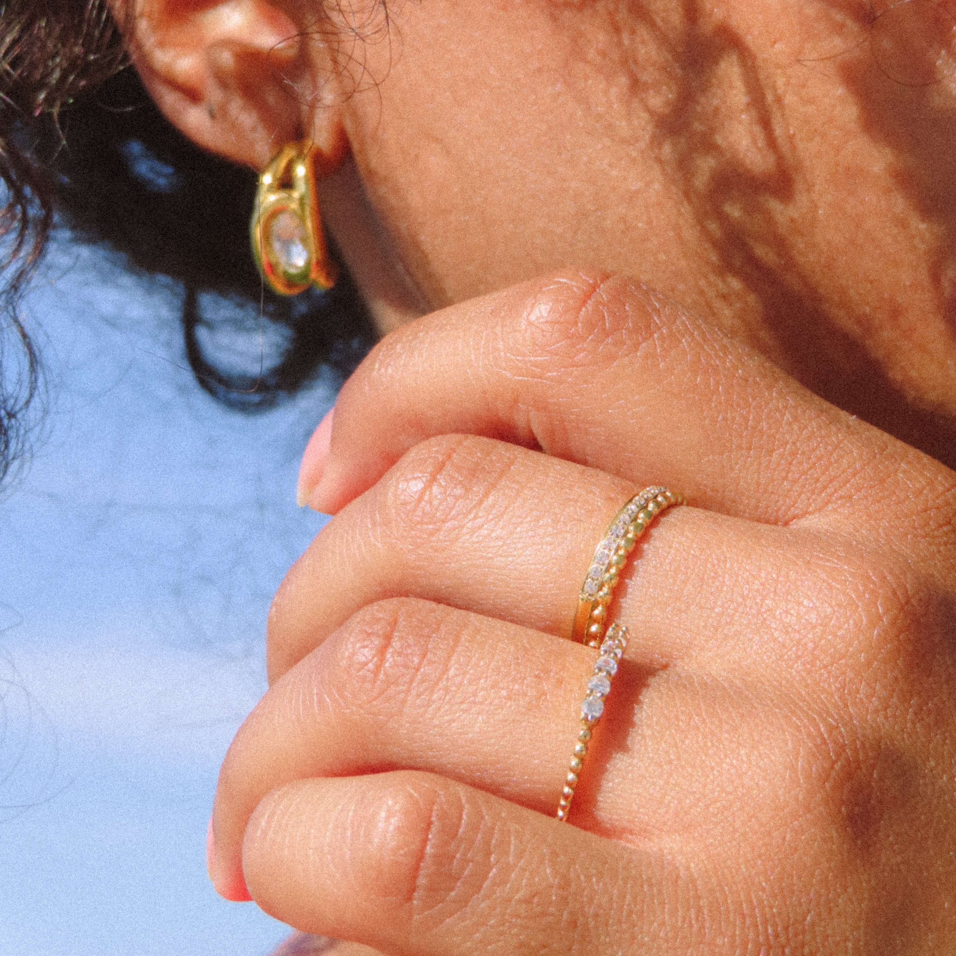 Milgrain Half Eternity Band Ring