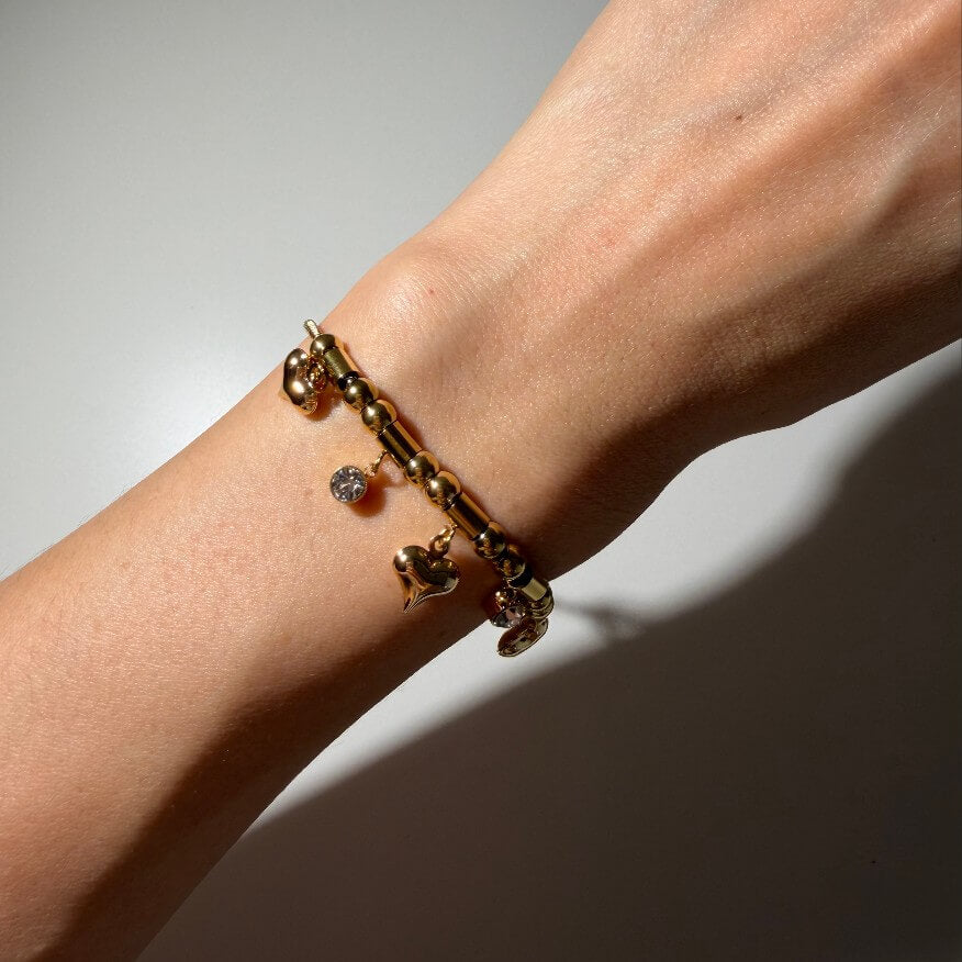 Triple Hearts Charm Bracelet