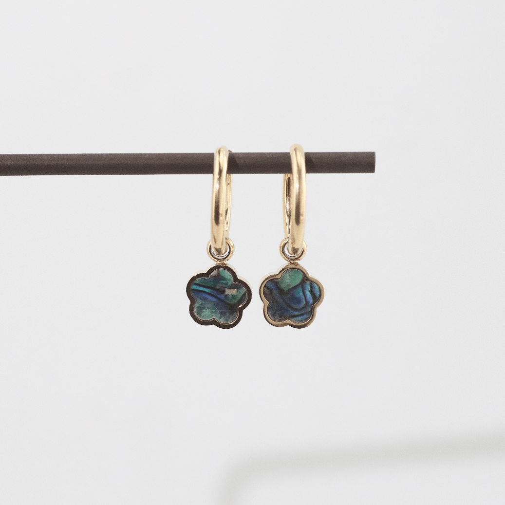 Abalone Hoop Earrings