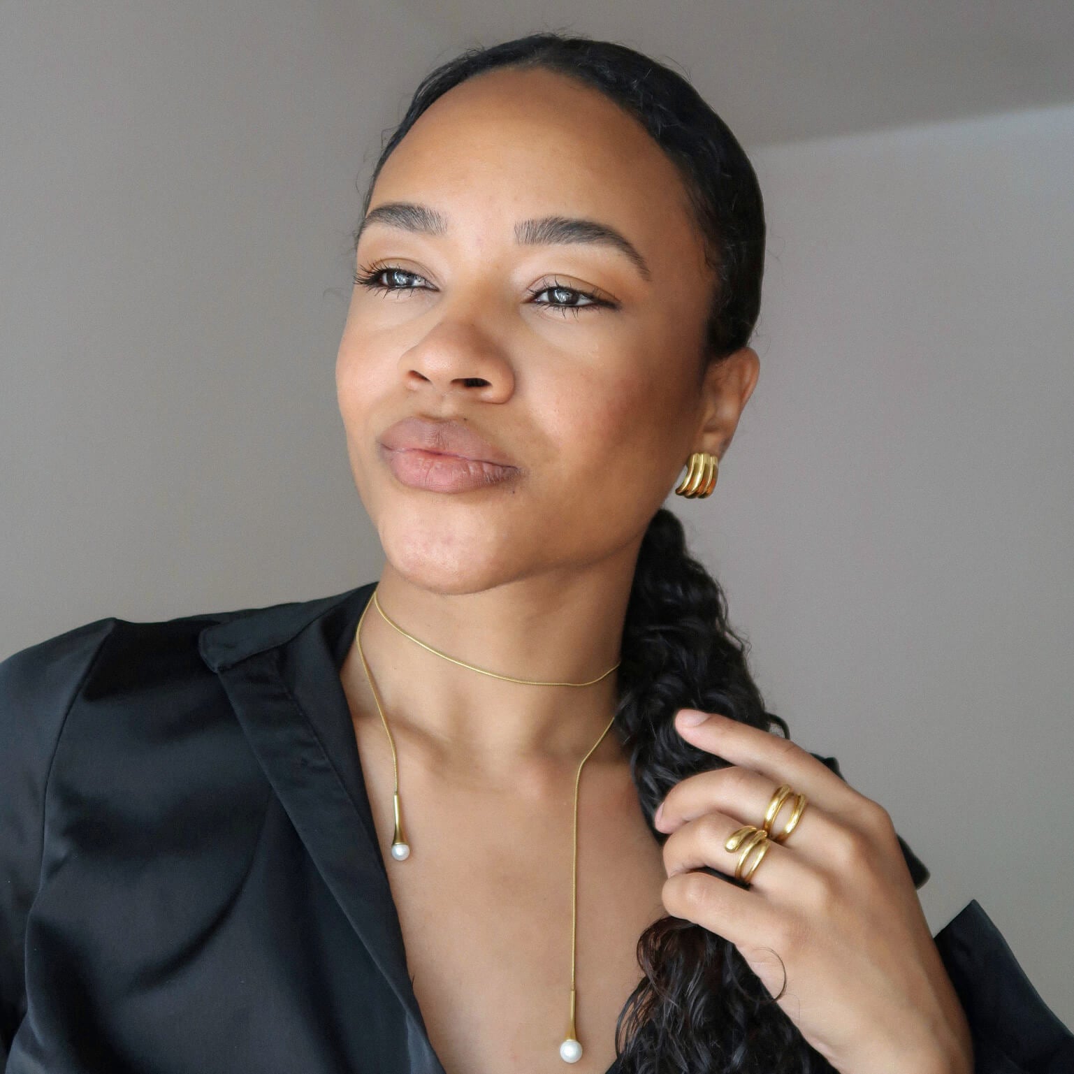 Allie Pearl Wrap Necklace