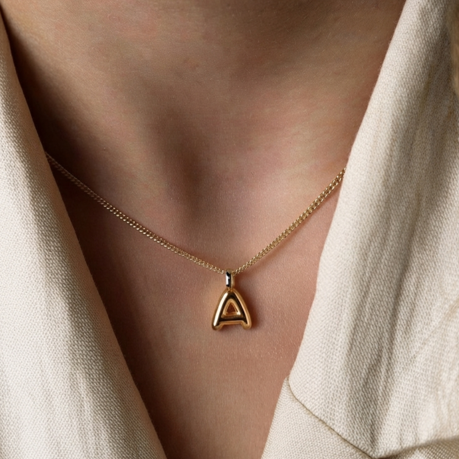 Bubble Initial Necklace