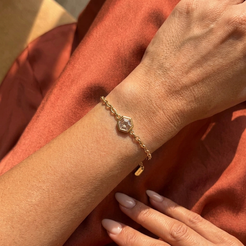 ChampagneHexagonBracelet2