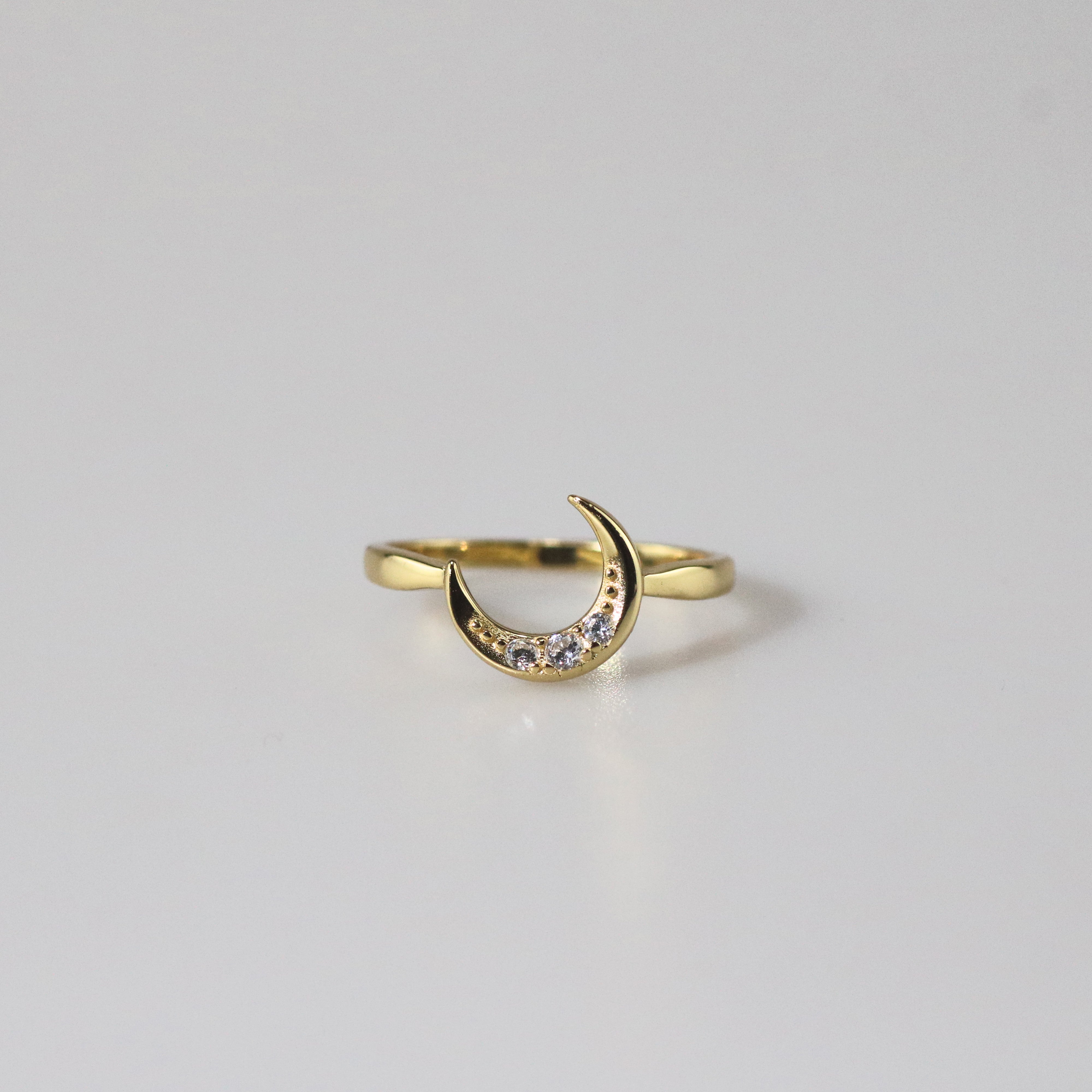 Meideya Jewelry Crescent Moon Ring