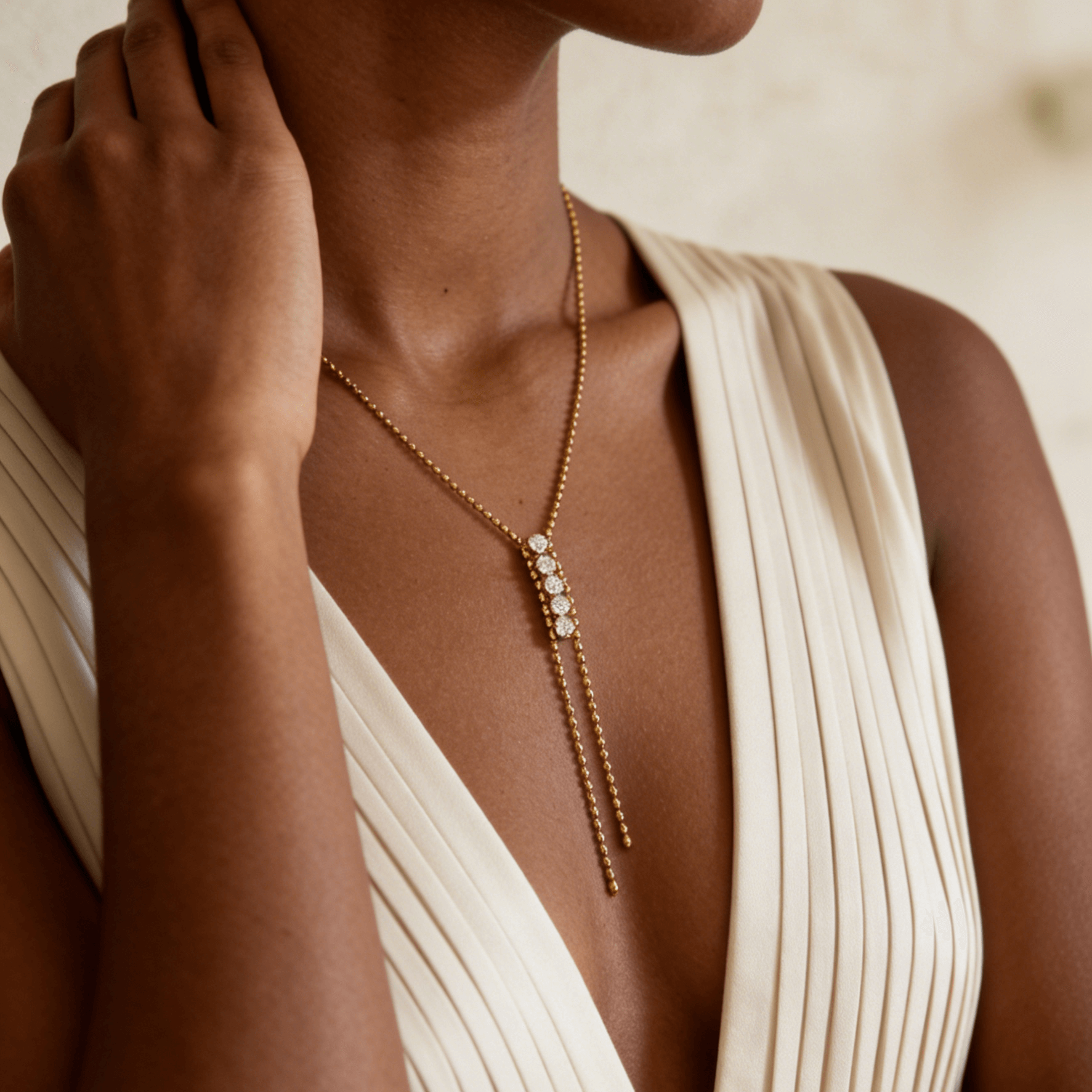 Crystal Lariat Necklace