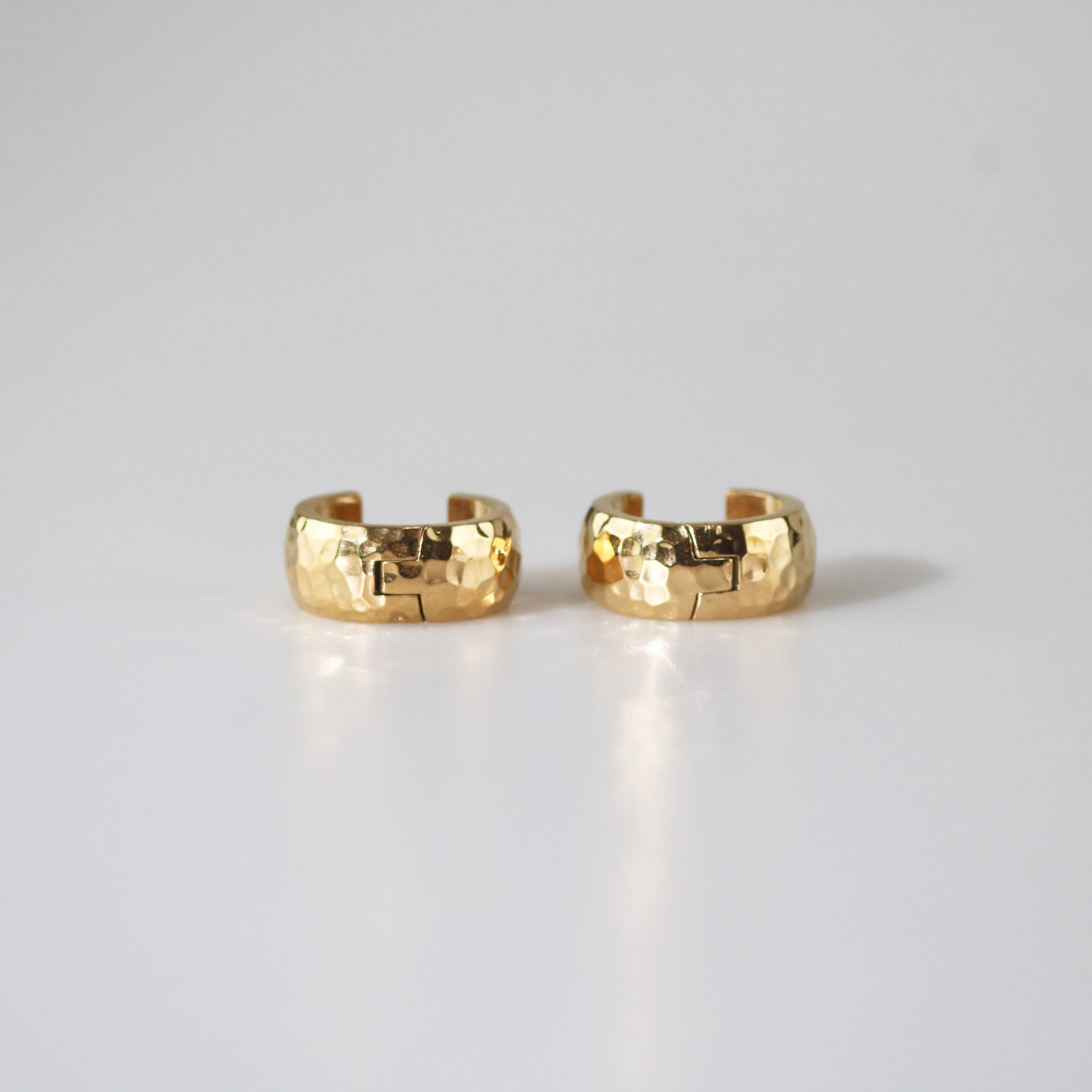 Meideya Jewelry Hammered Texture Small Hoops