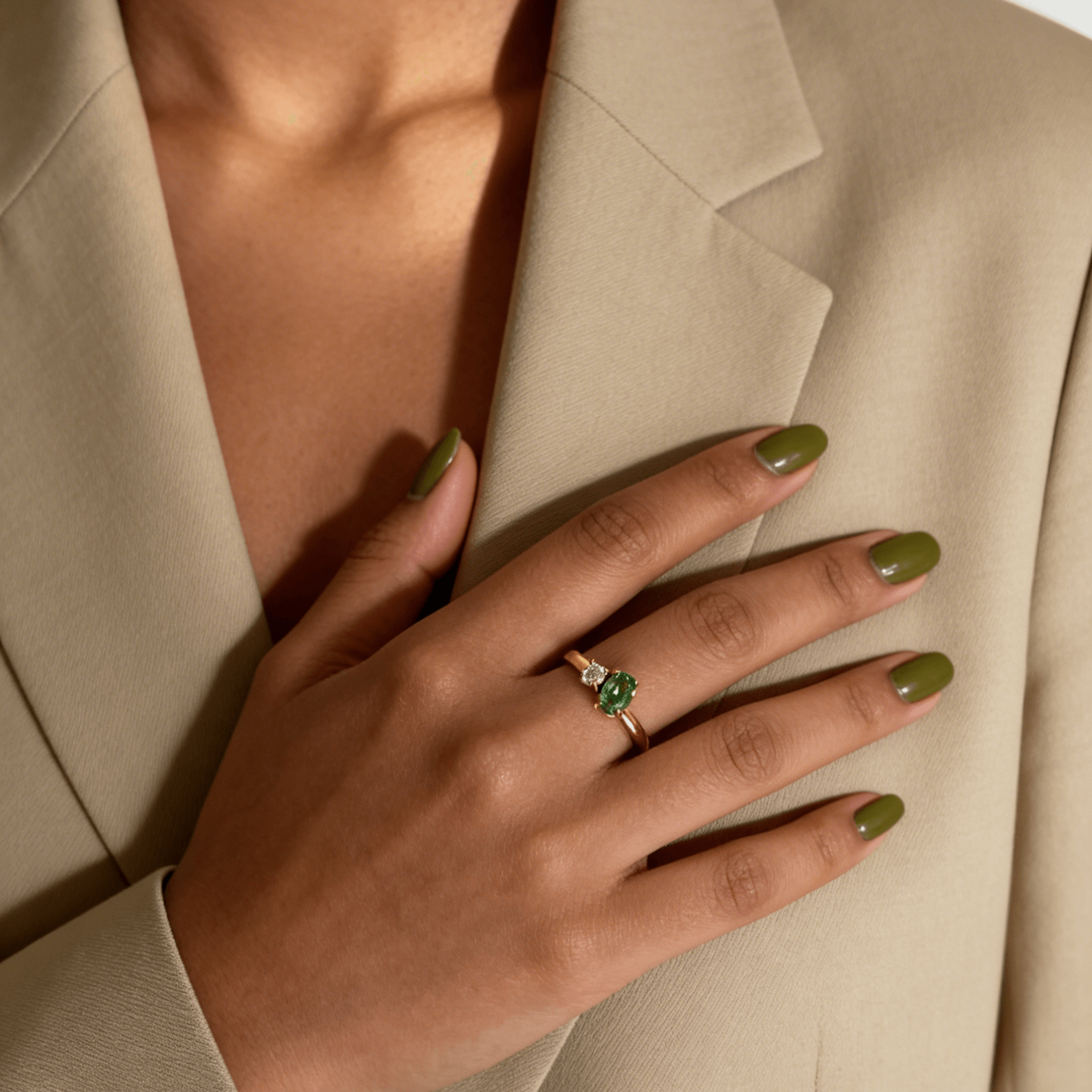 Emerald Sparkle Ring