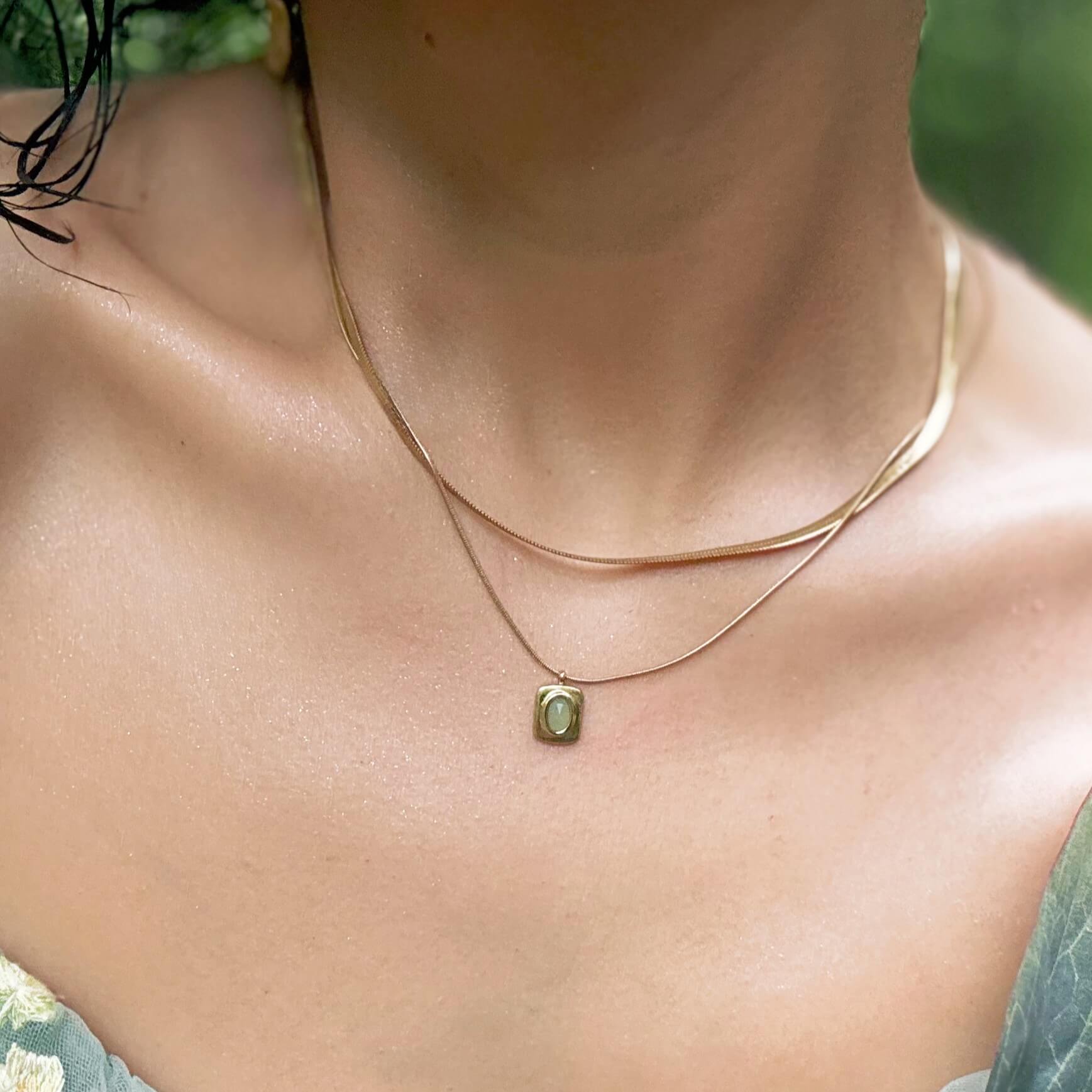 Eve_Layered_Necklace_-_Green