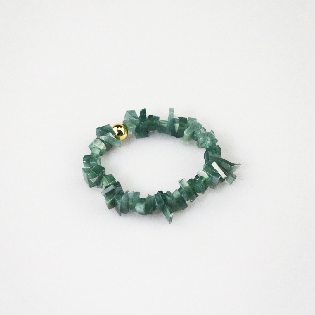 Green Jade Chip Bracelet