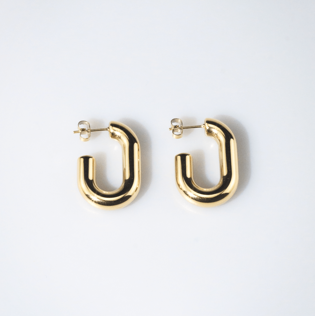Meideya jewelry geo loop hoops