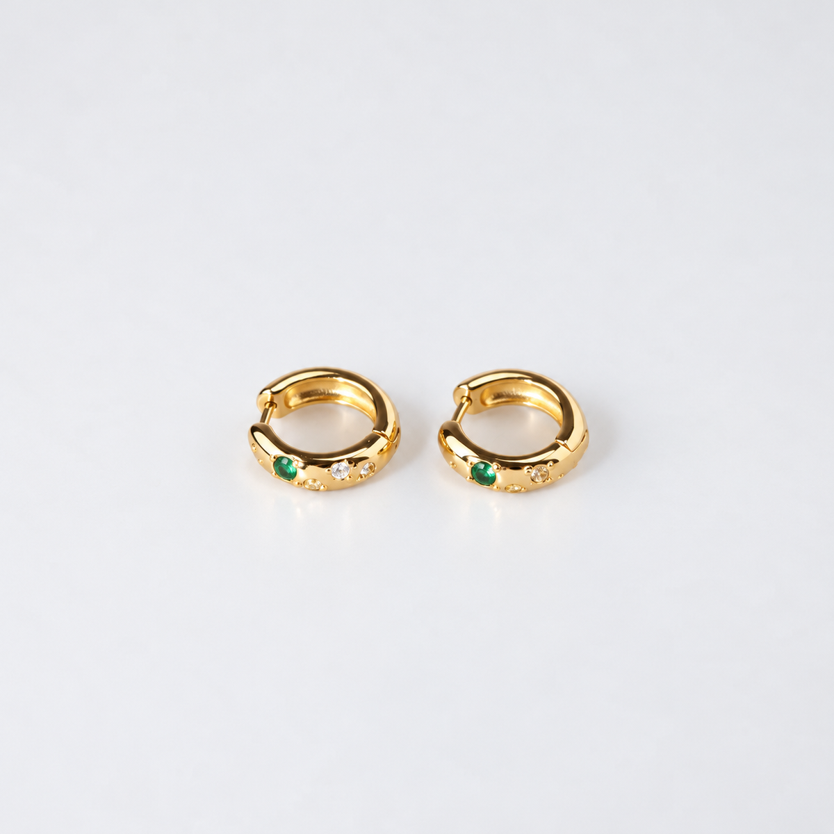 Rainbow Stone Hoops