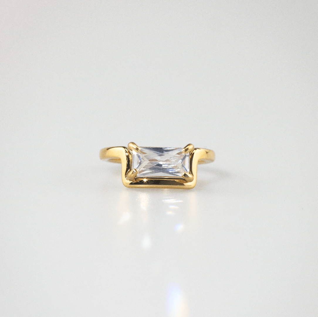 Meideya Jewelry Half Frame Gem Ring