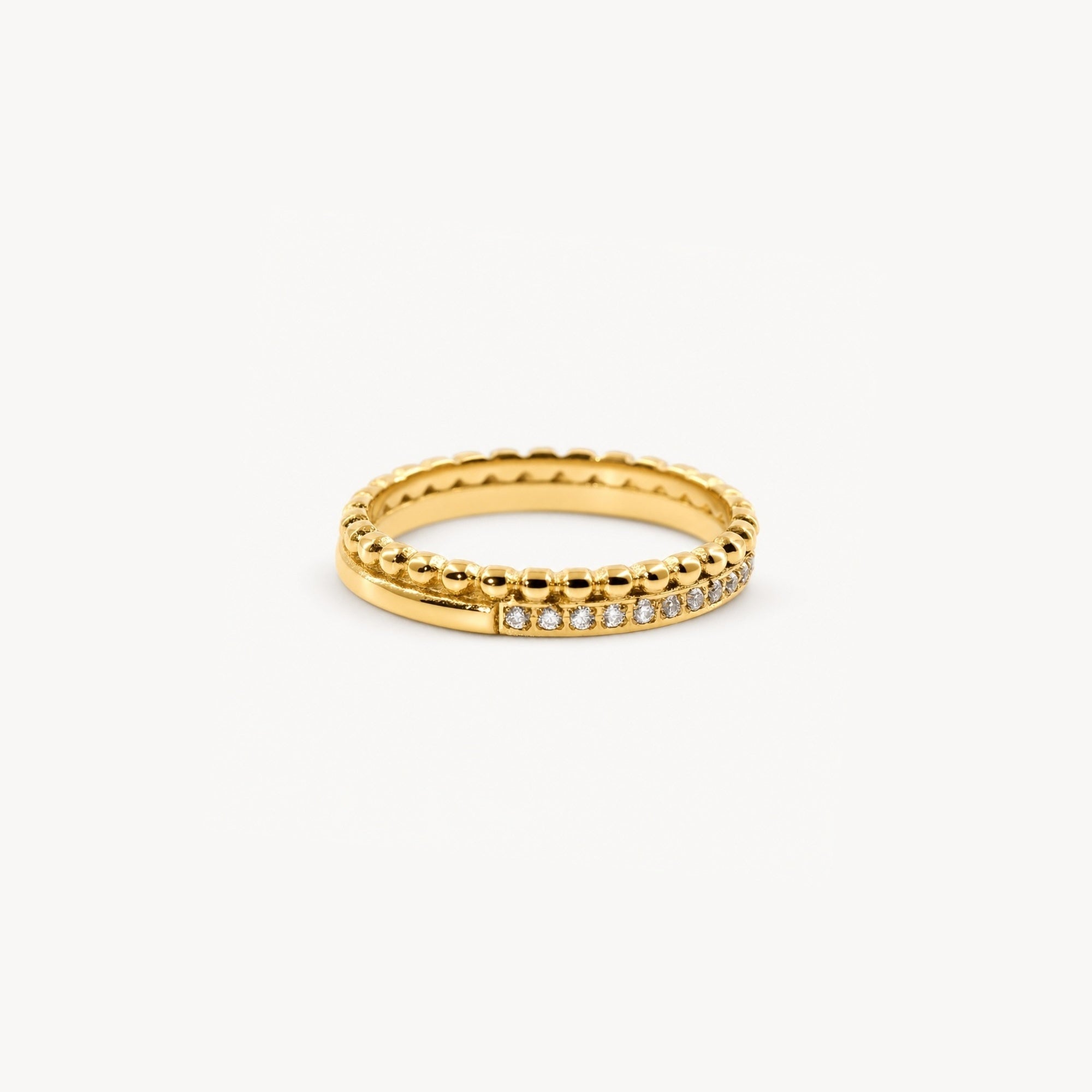 Half pave eternity Band ring