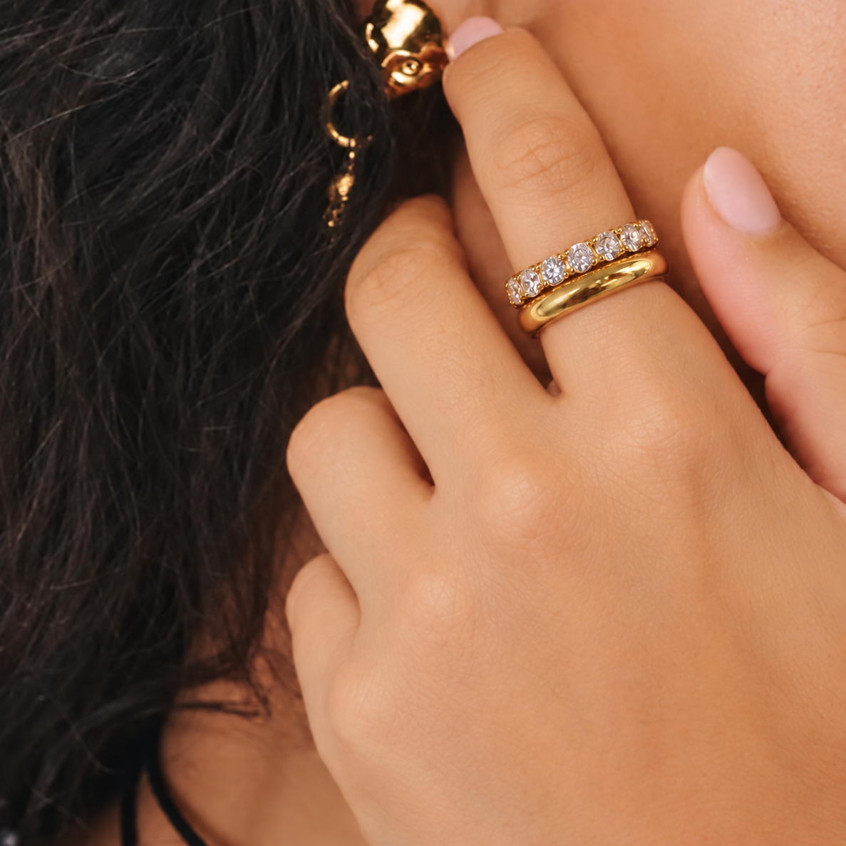 Hallie Eternity Stacking Ring Set