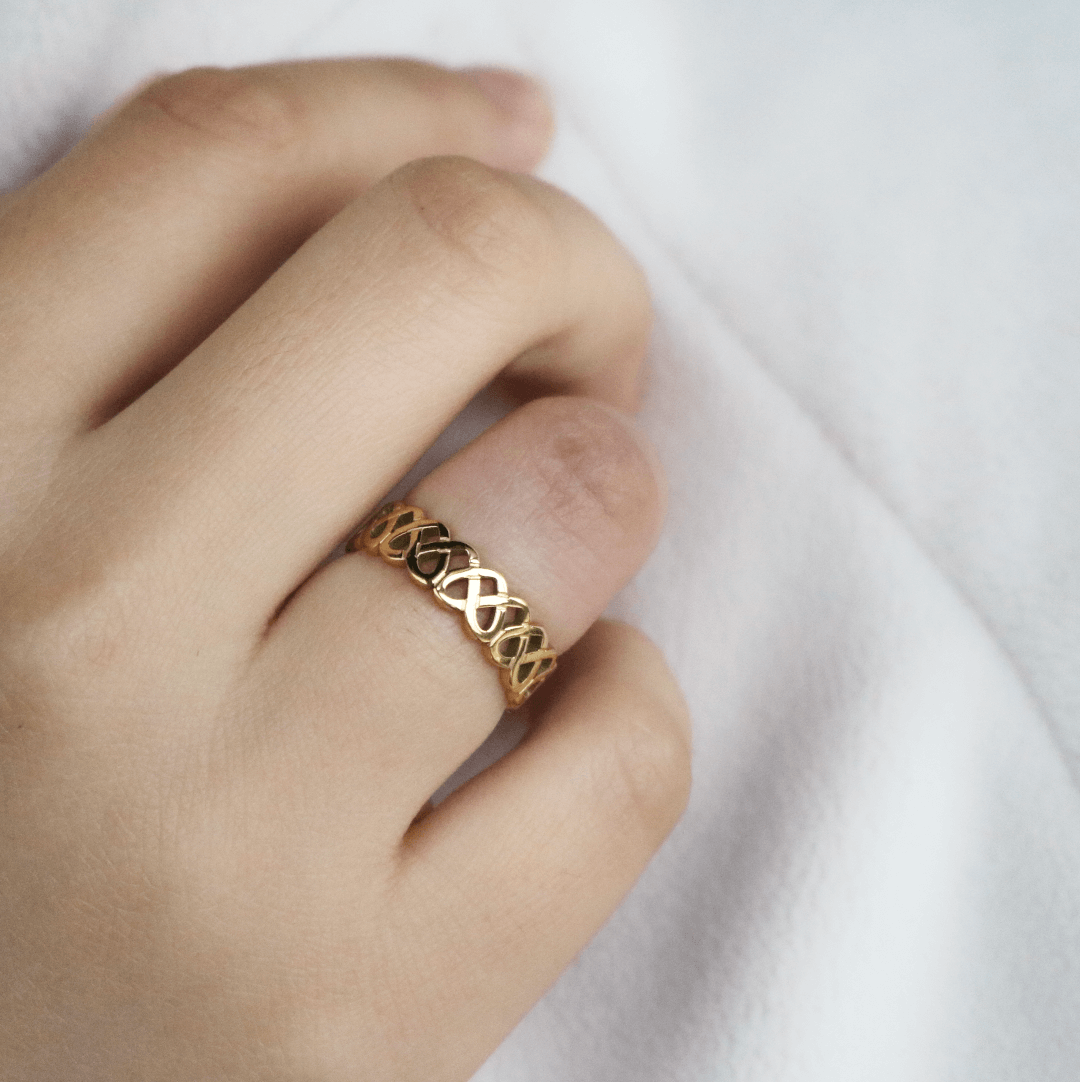 meideya jewelry heart band ring