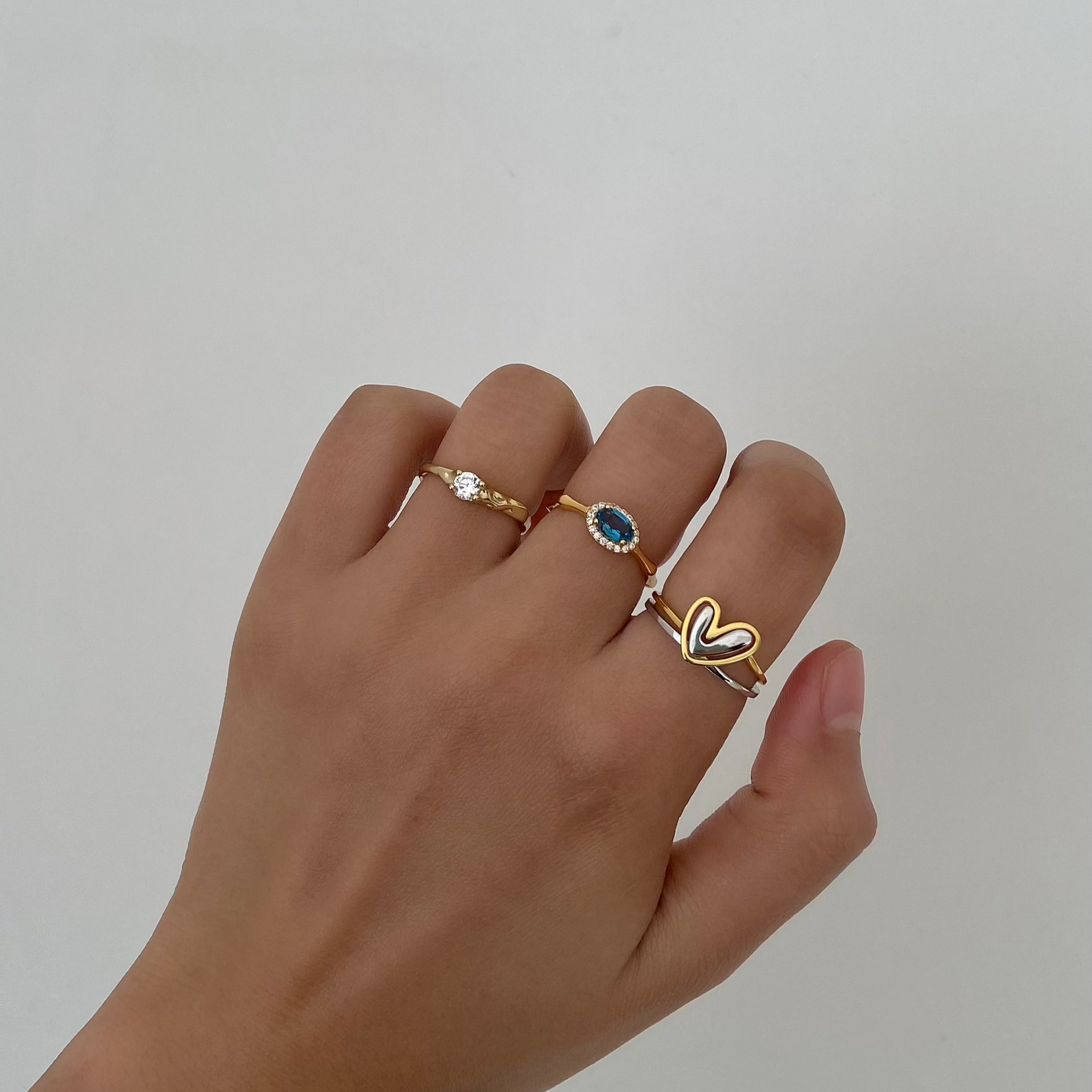 Heart to Heart Ring Set