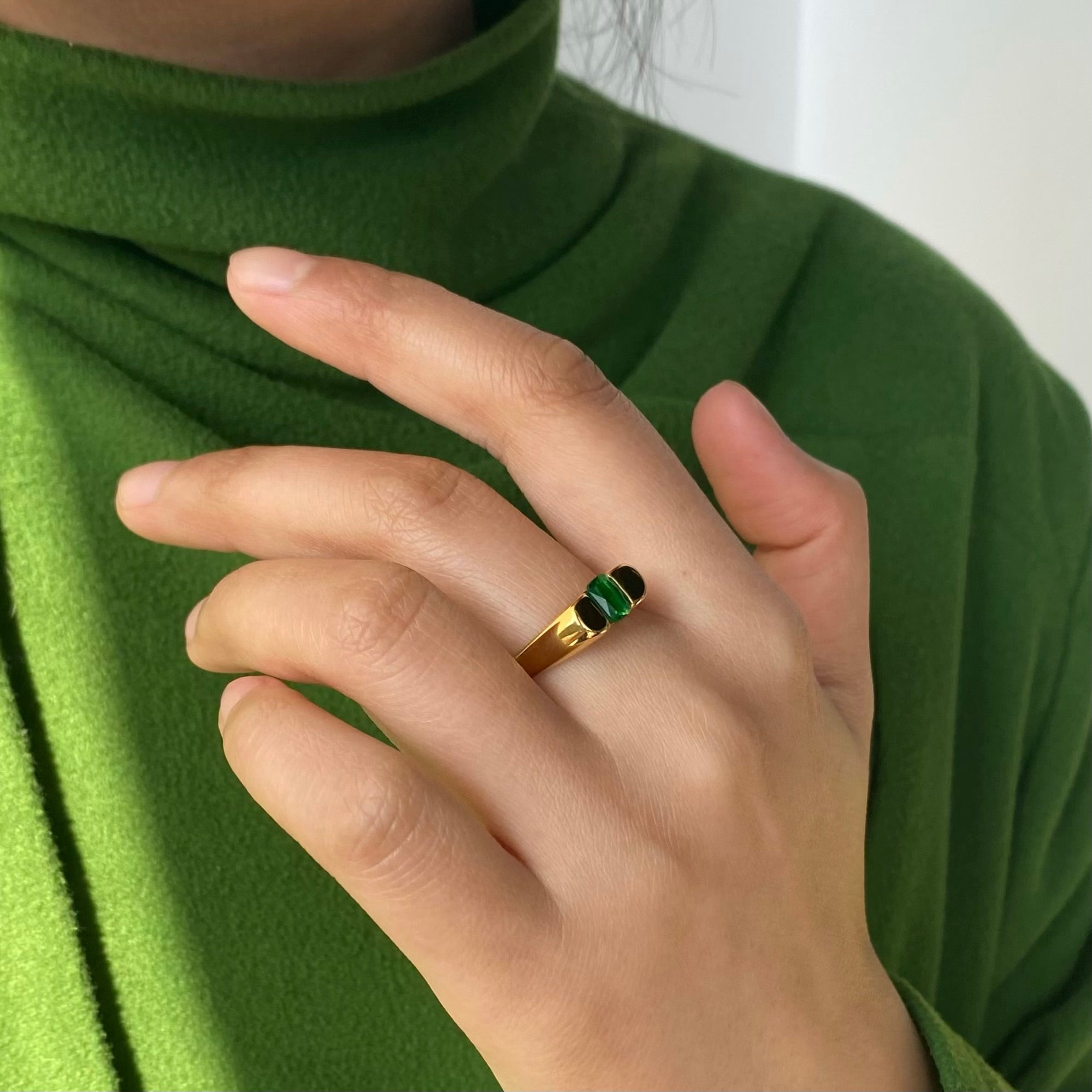 Emerald Signet Ring