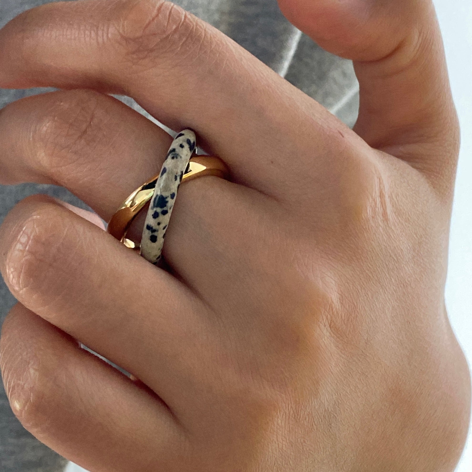 Dalmatian Double Band Ring