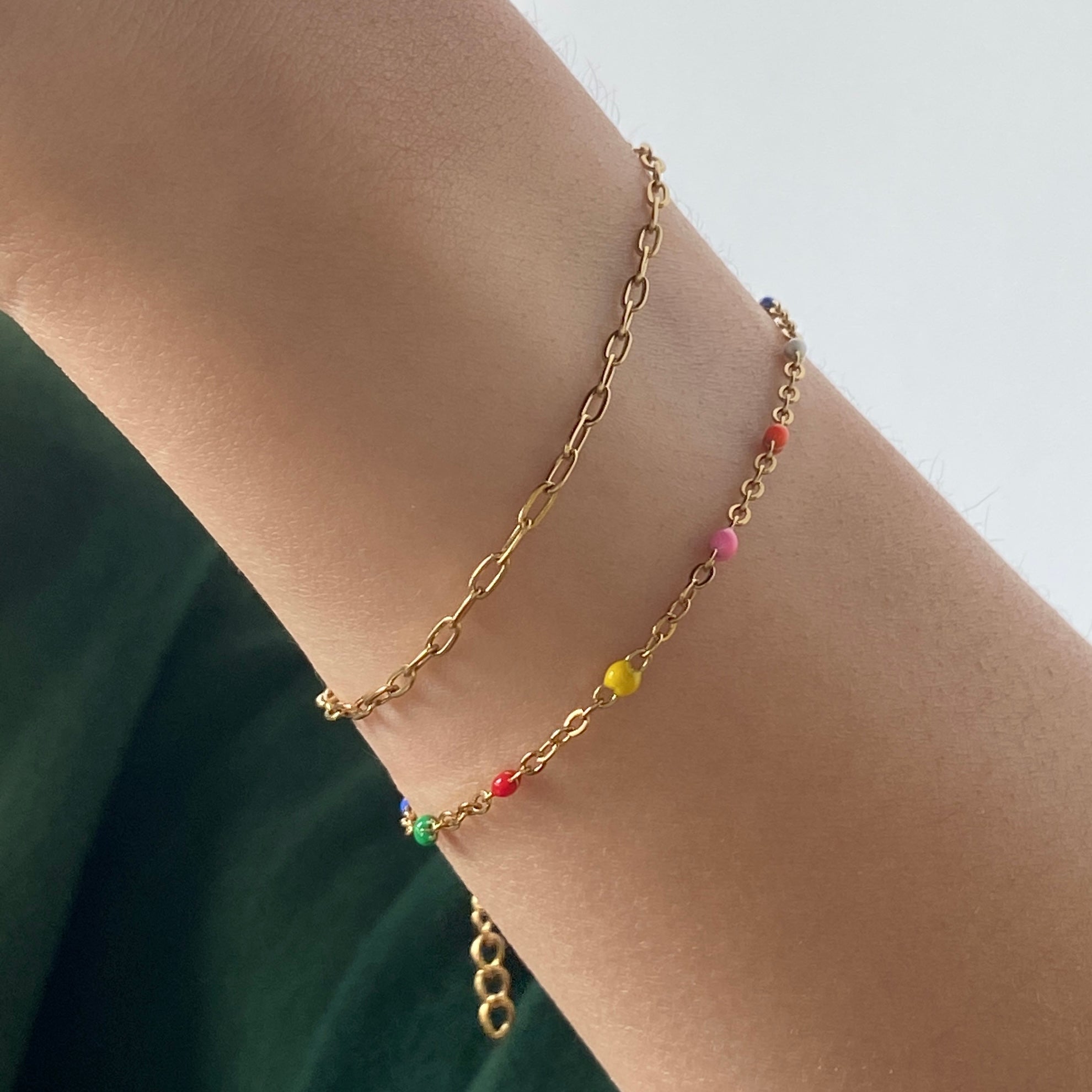 Rainbow Chain Bracelet