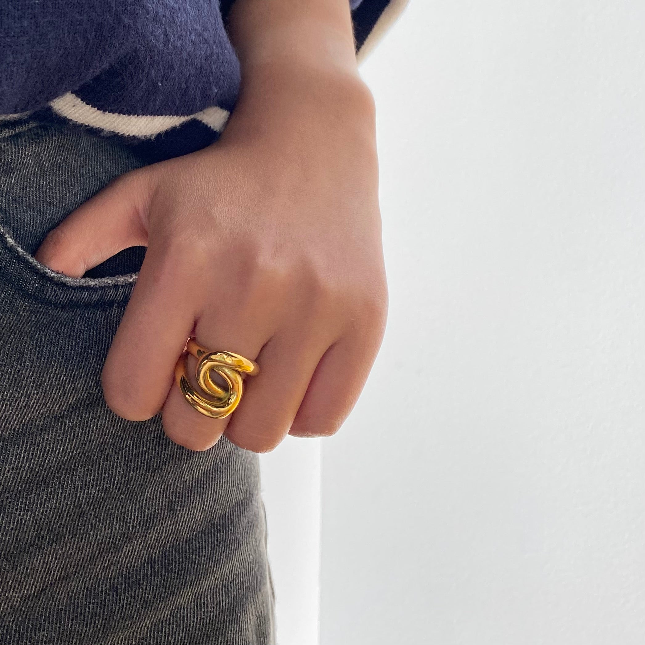 Interwoven Chunky Ring