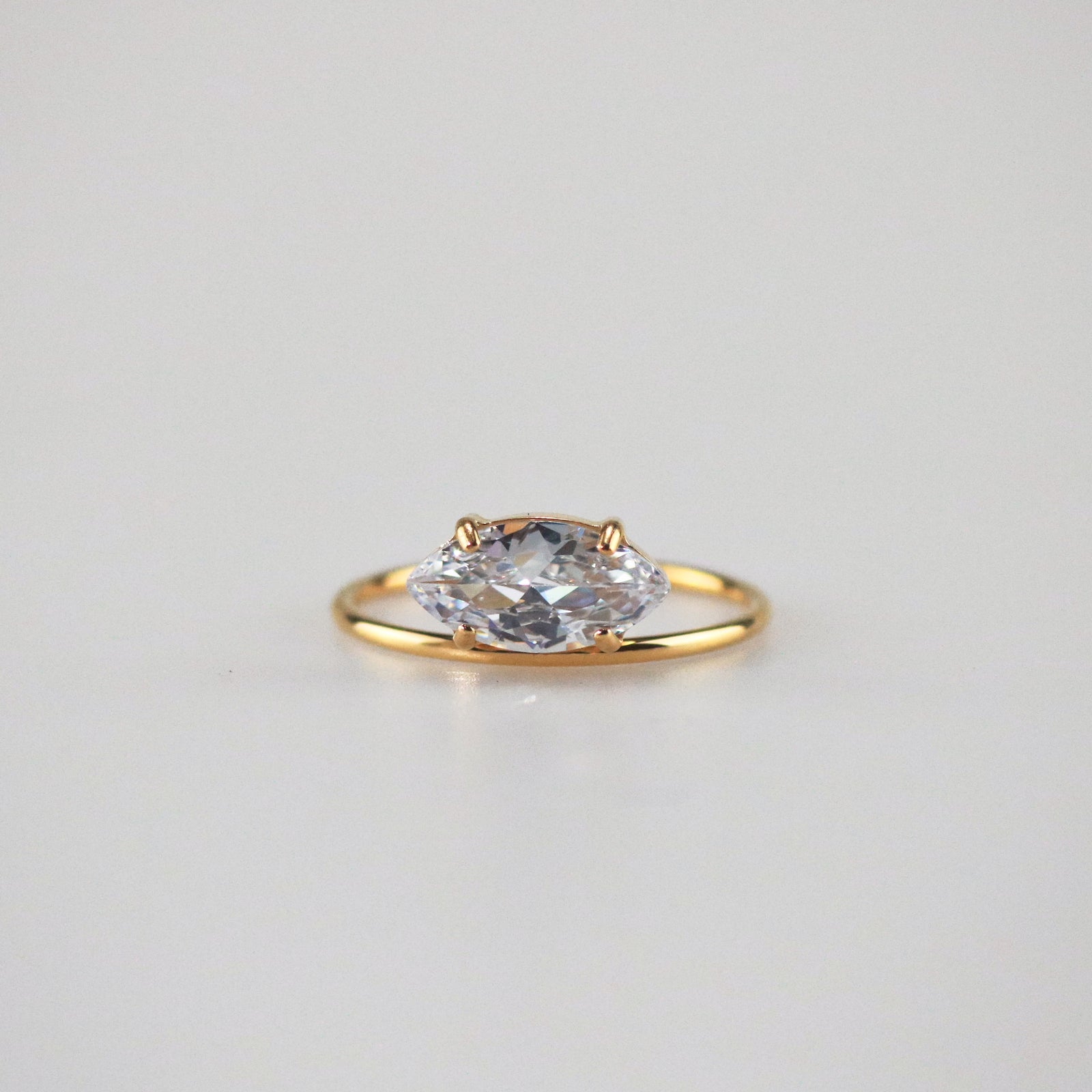 Meideya Jewelry Marquise Cut Gemstone Ring