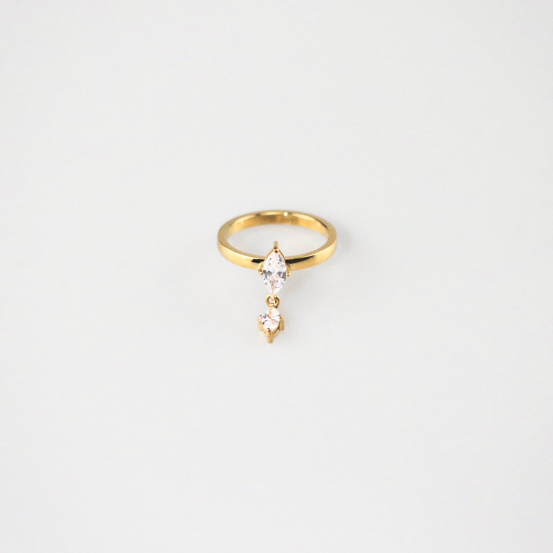 Marquise Charm Ring