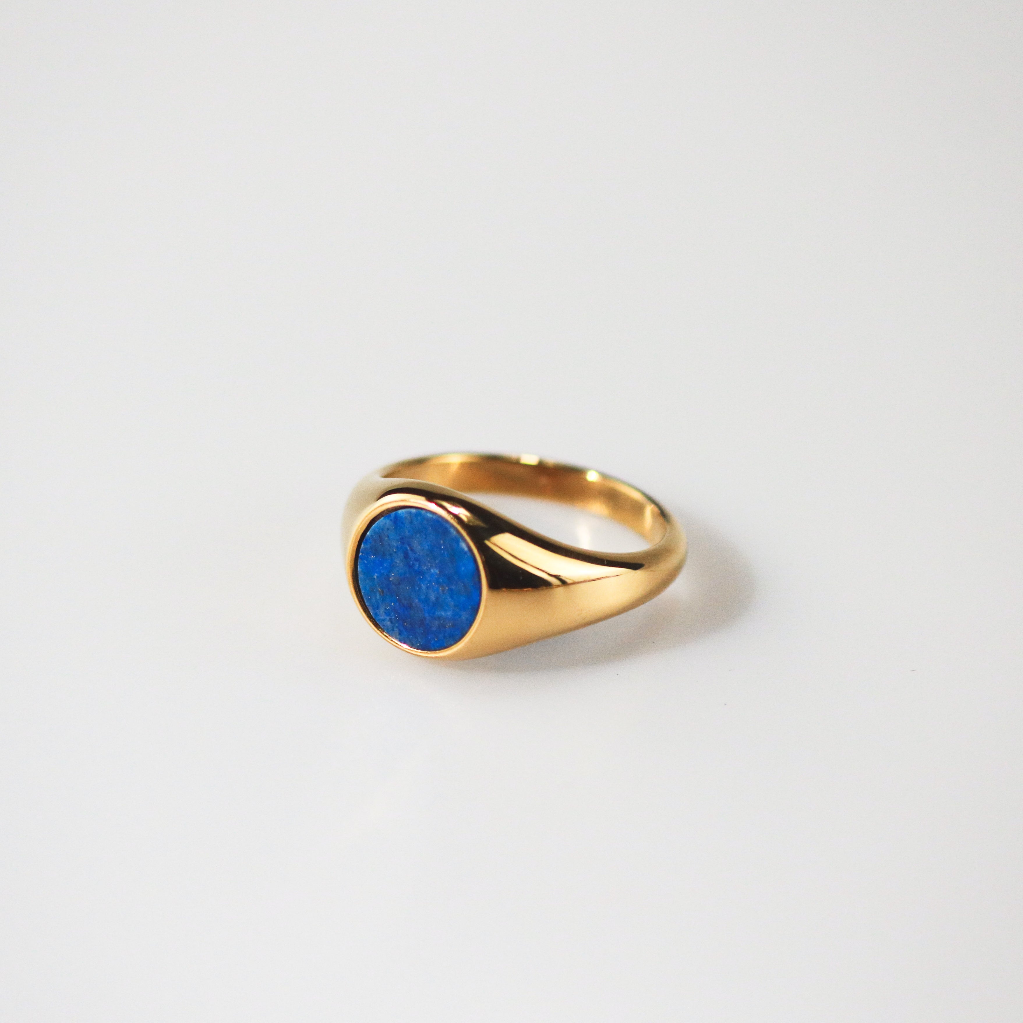 Meideya Jewelry Lapis Lazuli Gemstone Signet Ring