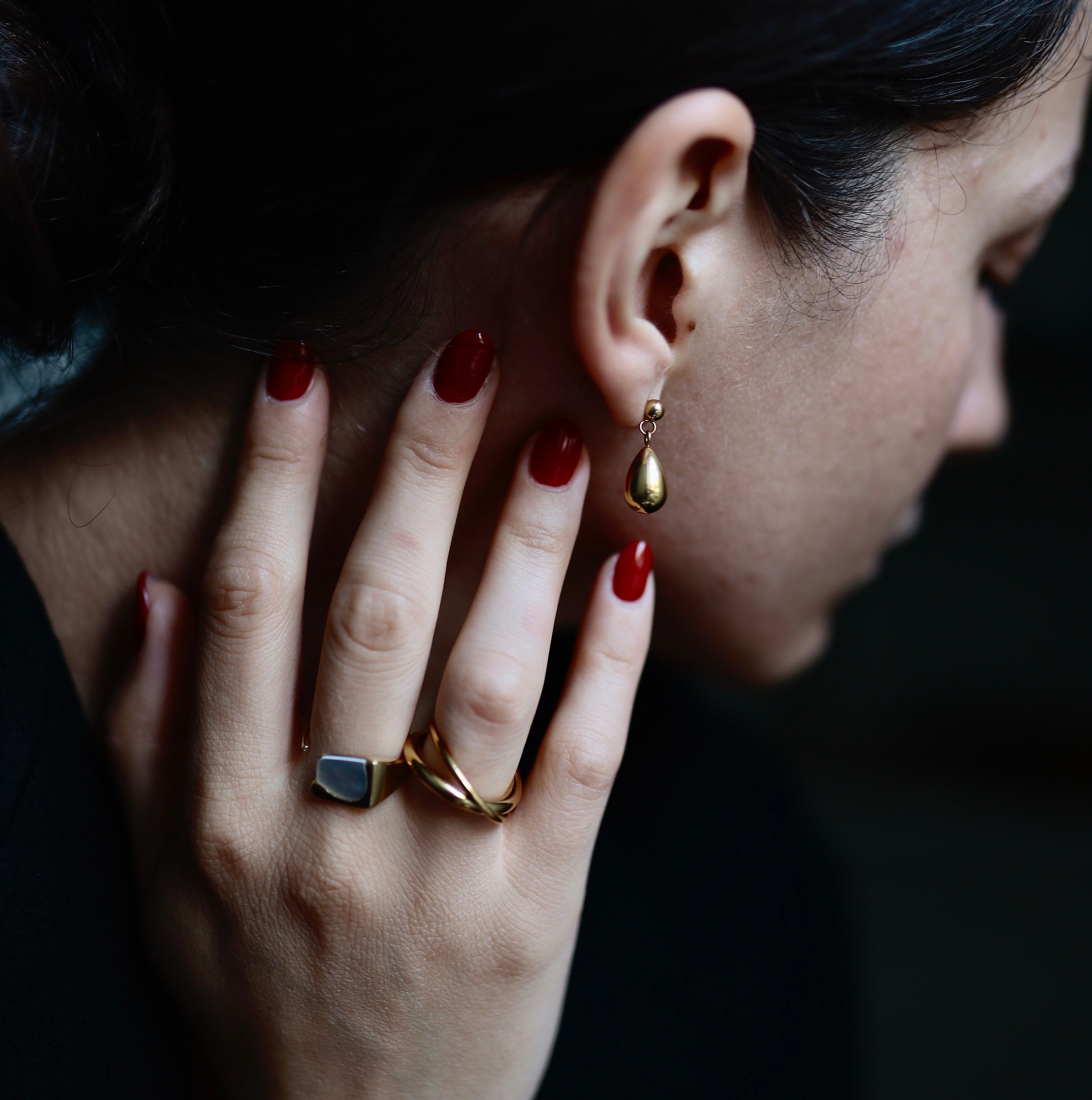 Meideya Jewelry Gold Teardrop Dangle Earrings