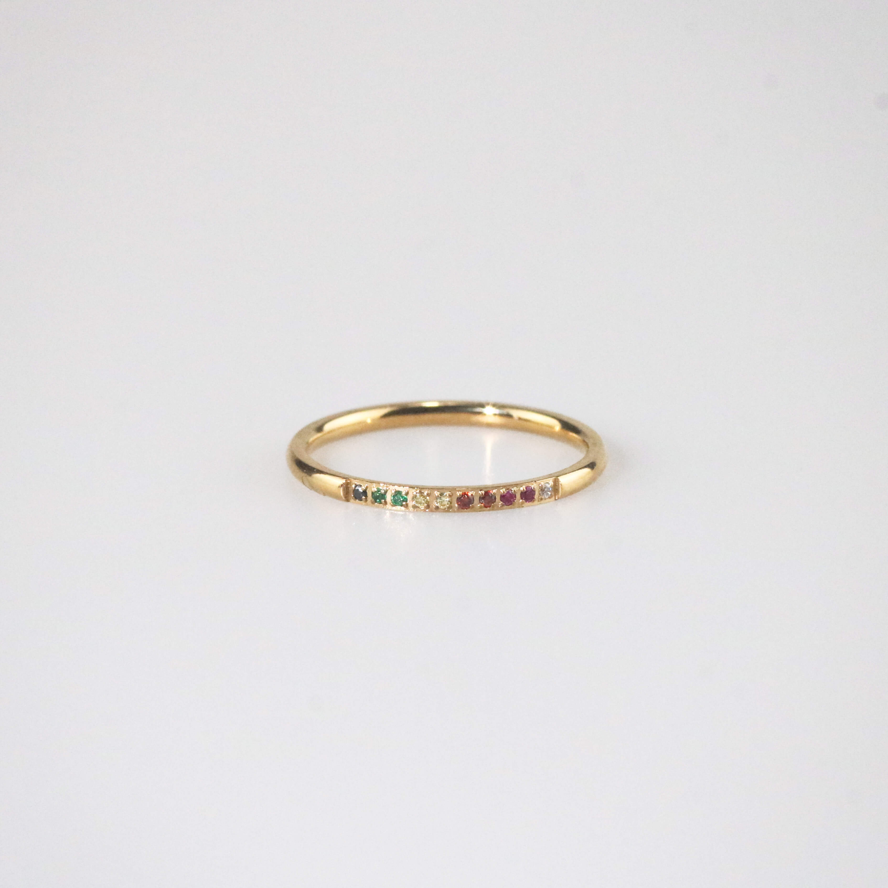 Meideya Jewelry Multi-gem thin ring