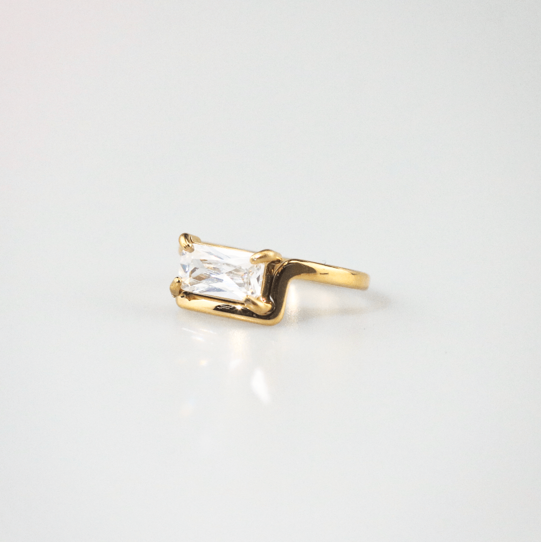 Meideya Jewelry Half Frame Gem Ring