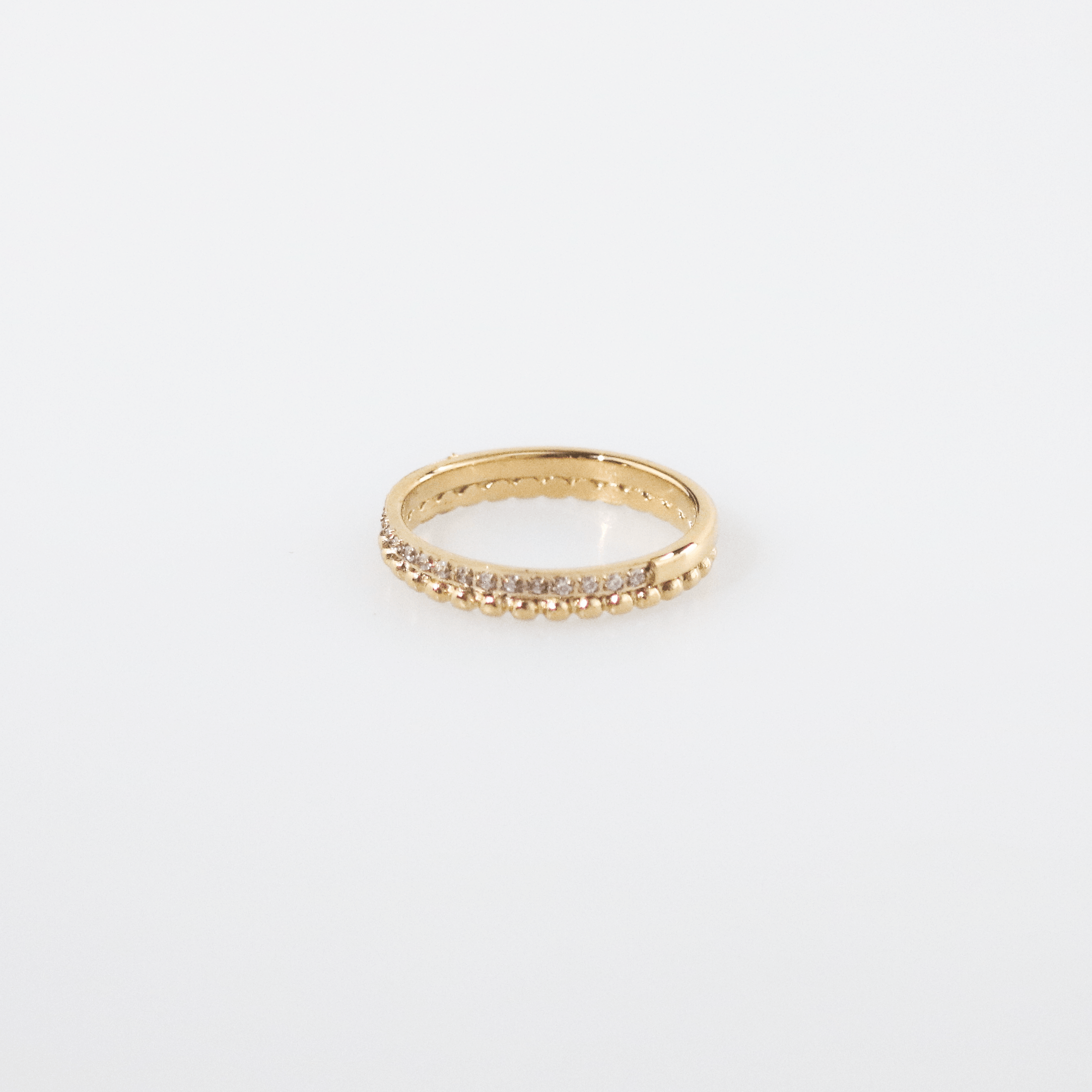 Milgrain Half Eternity Band-Ring
