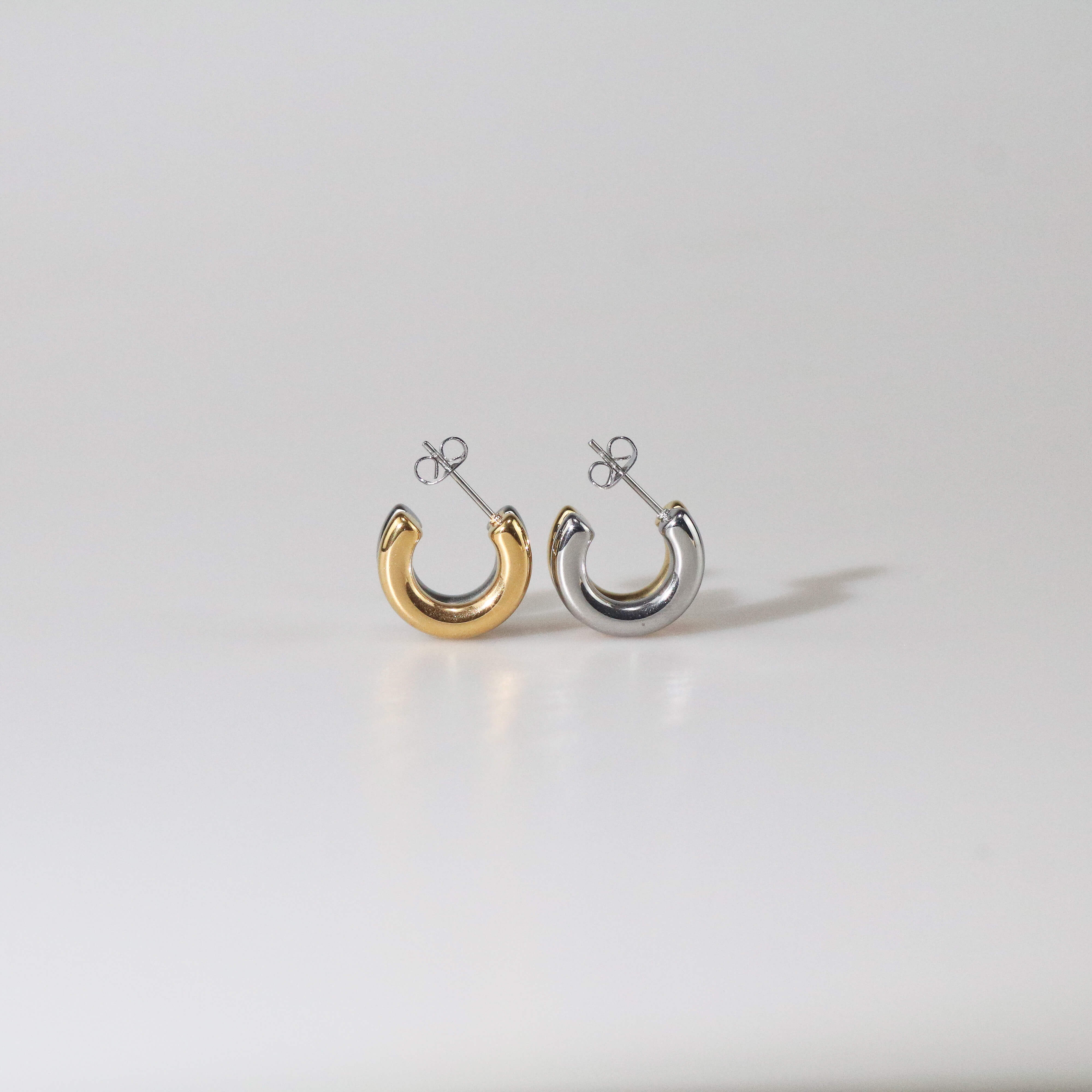 Two Tone Small Hoops