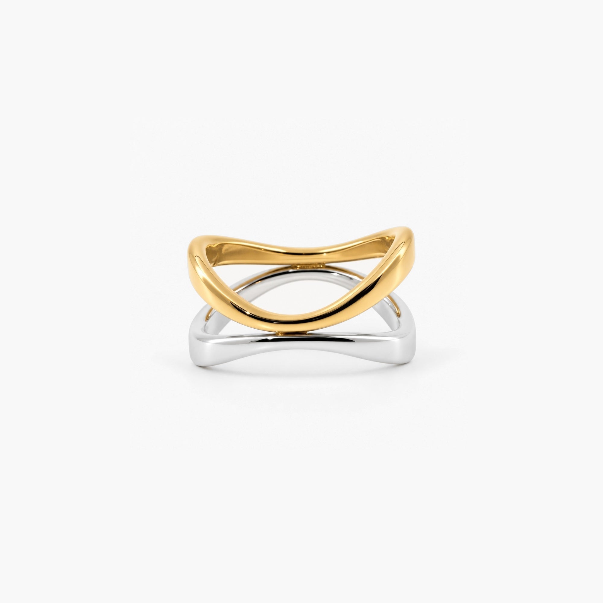 mixed metal statement ring