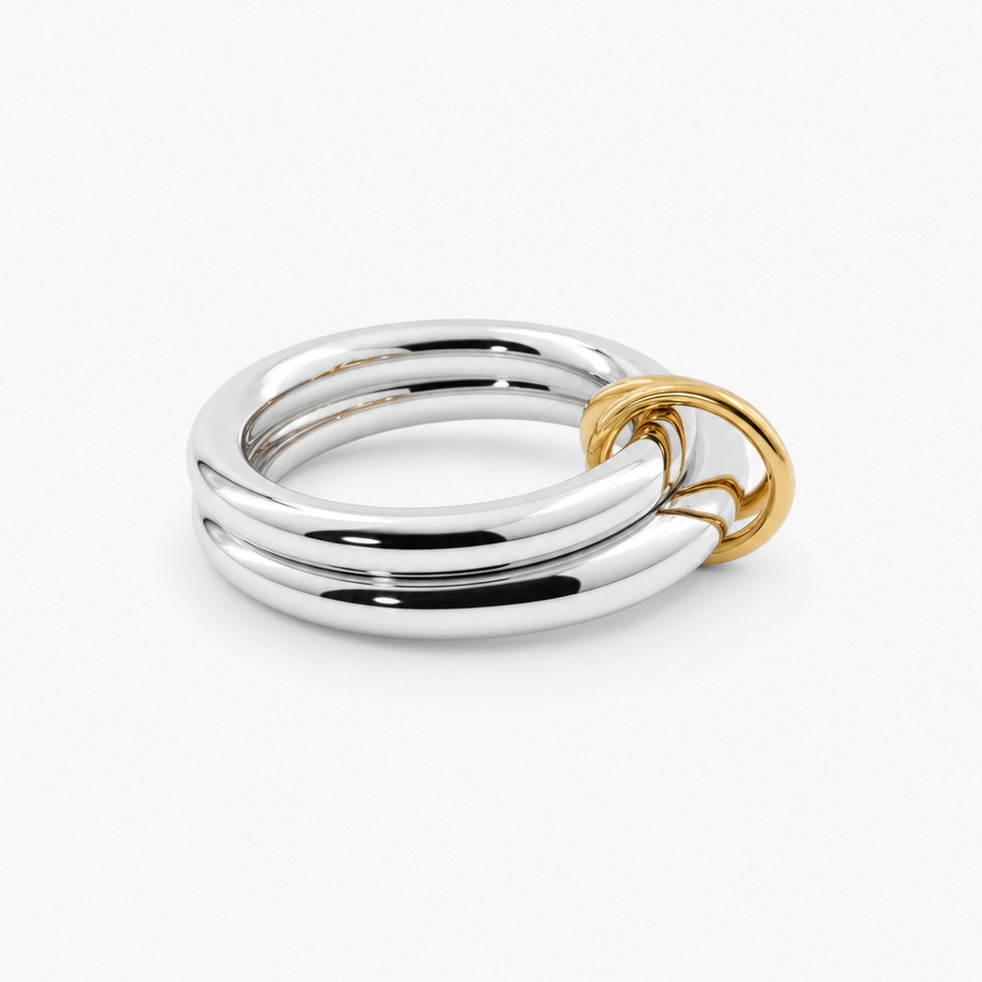 Mixed Metal 2-Link Chain Ring