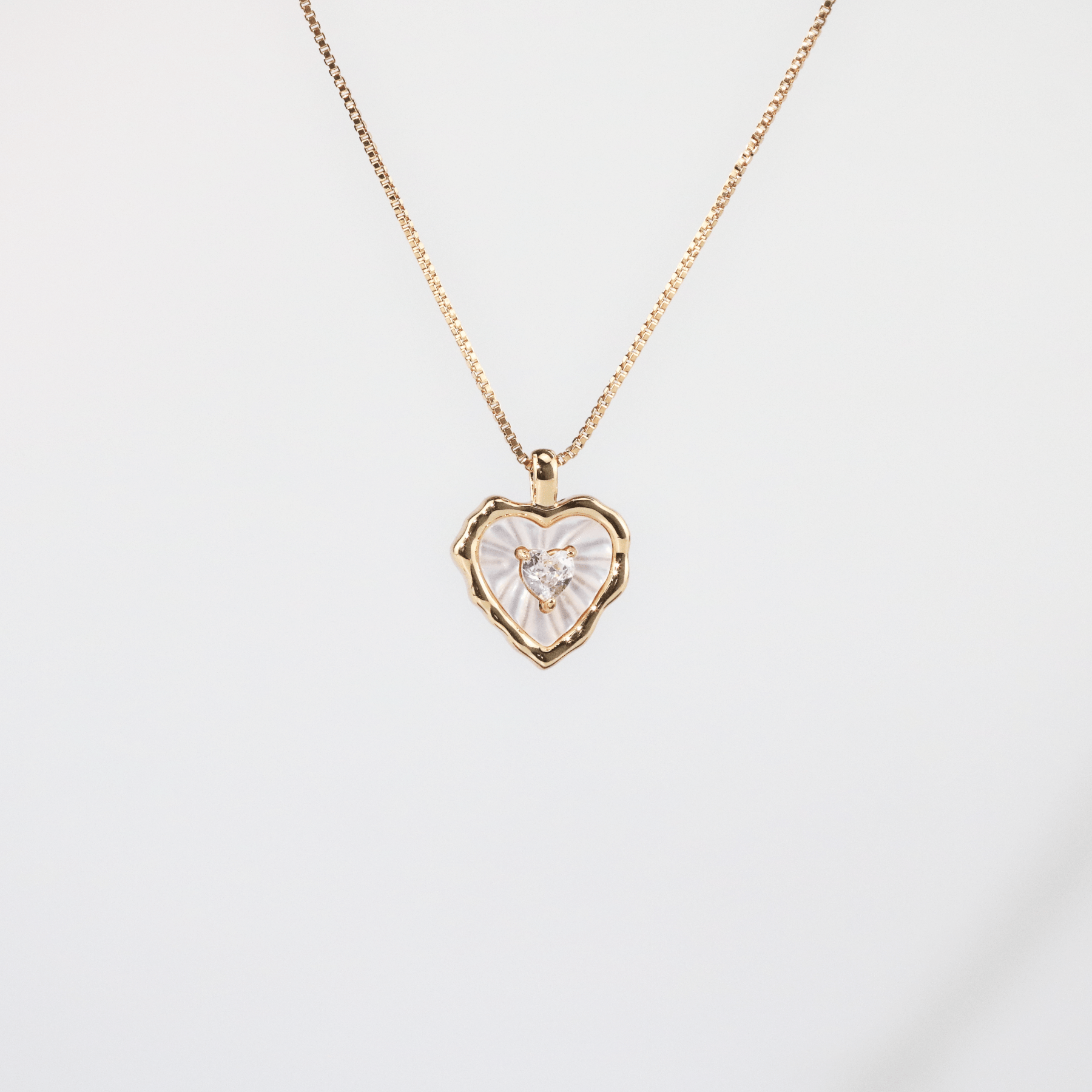 Mother of Pearl Heart Necklace