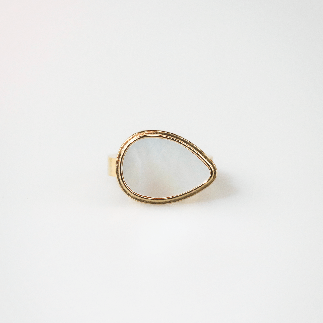 meideya jewelry Mother of Pearl Statement Signet Ring
