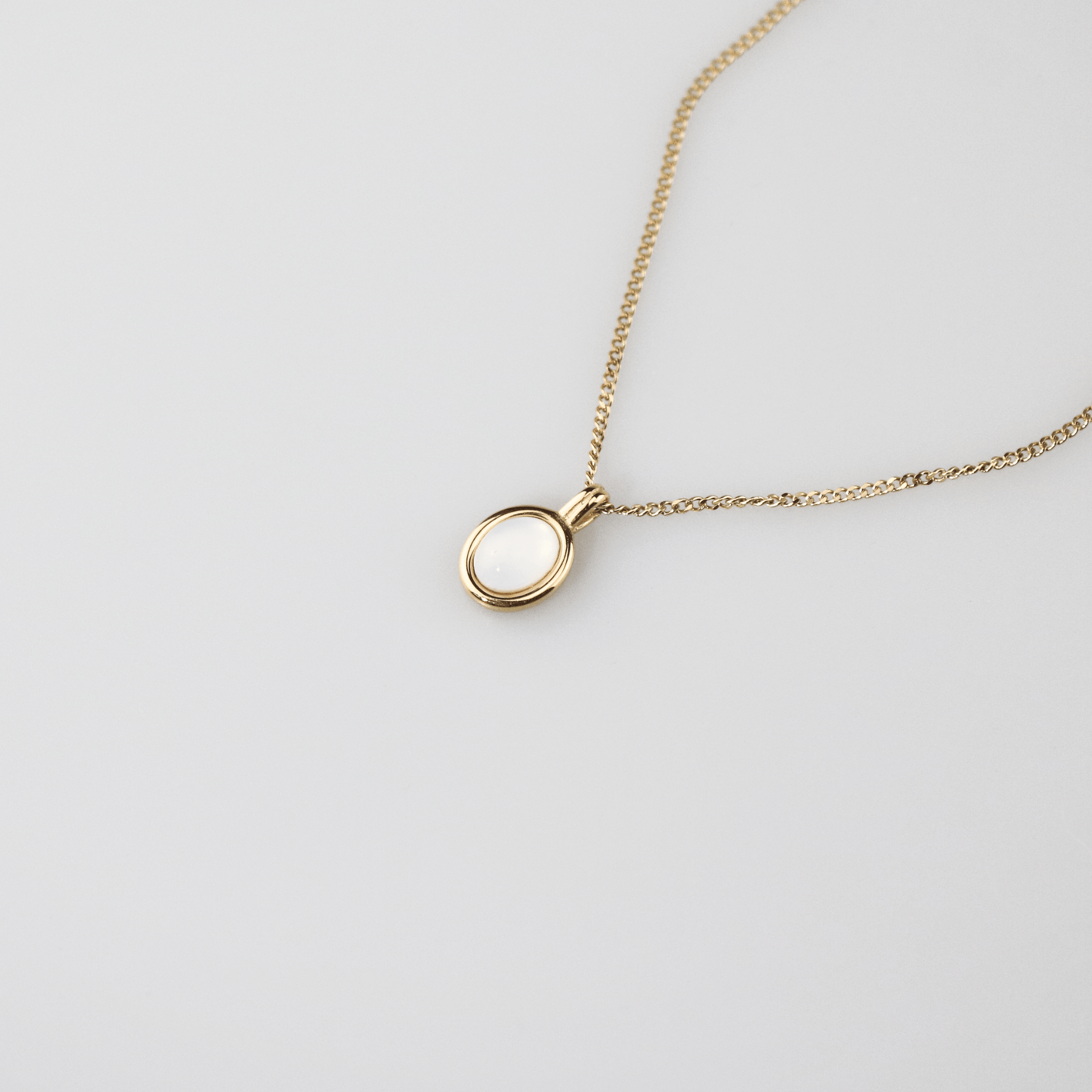 Oval Moonstone Necklace