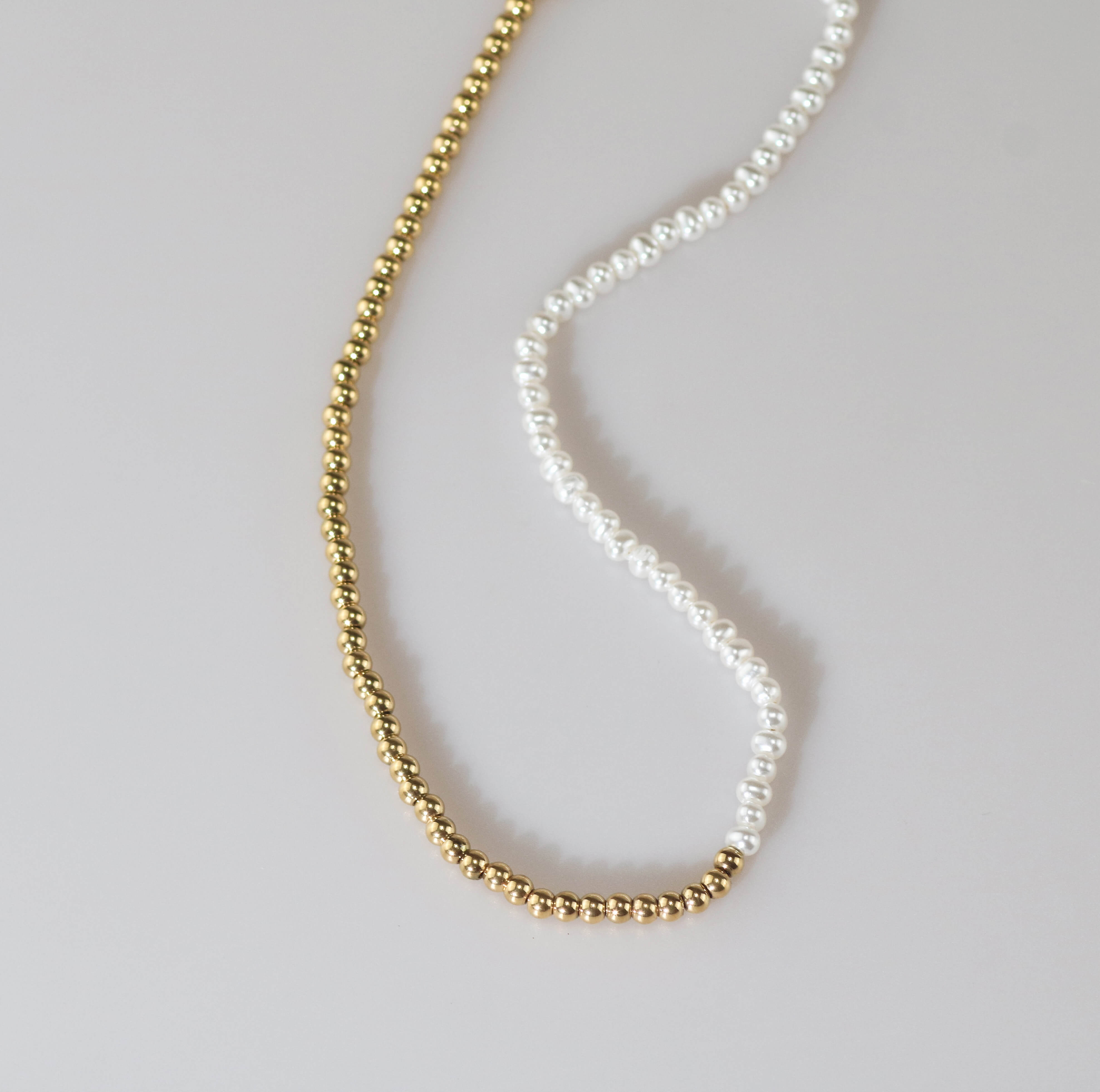 Pearl and Gold Bead Necklace