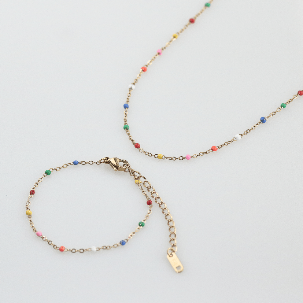 Rainbow-bead Chain Set