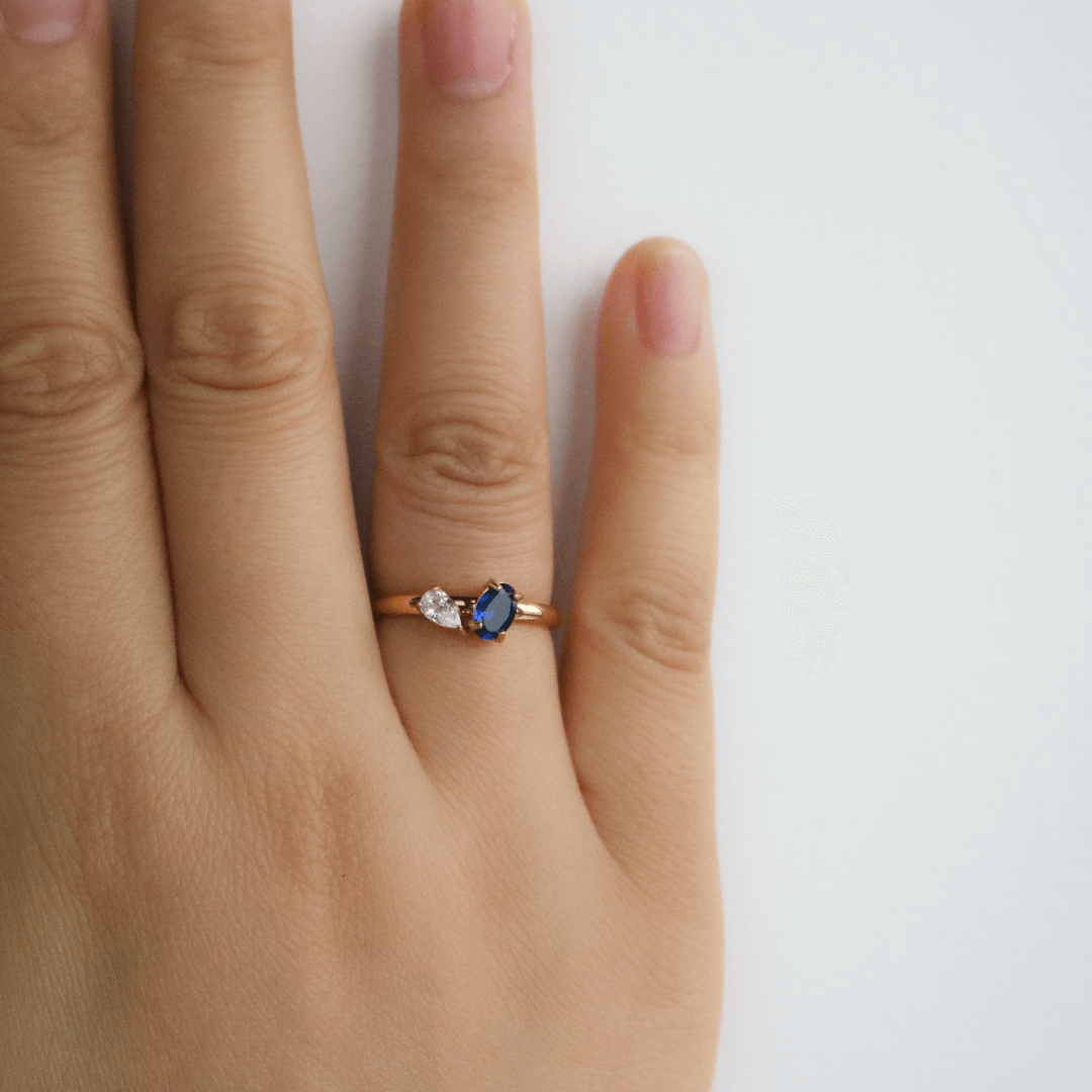 Meideya Jewelry Royal Blue Sparkle Ring