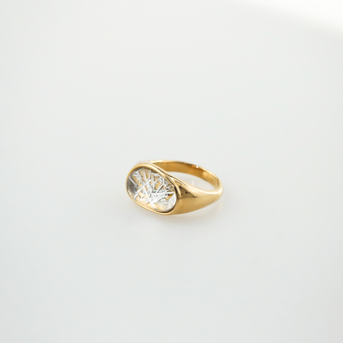 Rutilated Quartz Ring