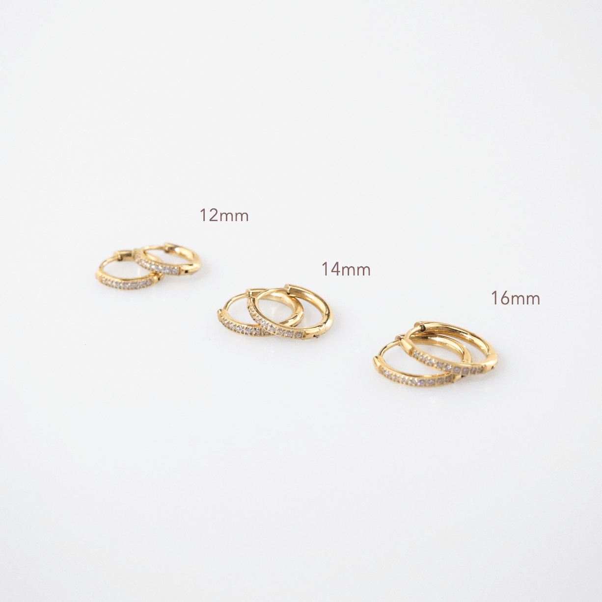 Gold Sparkling Hoop Earrings