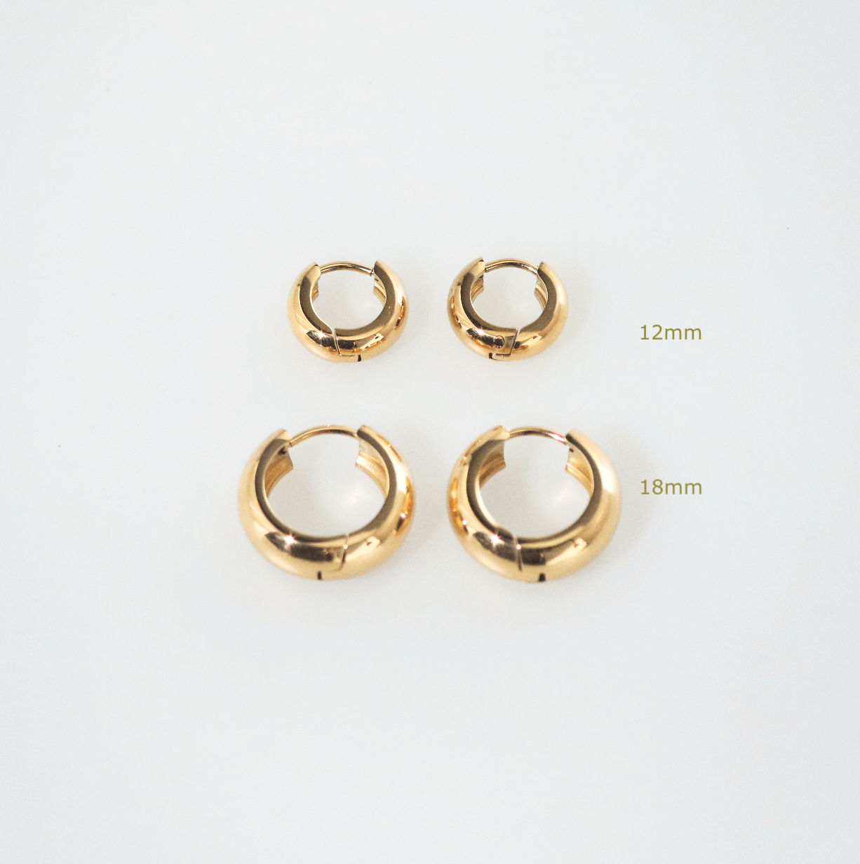Bold Huggie Hoops - 18mm