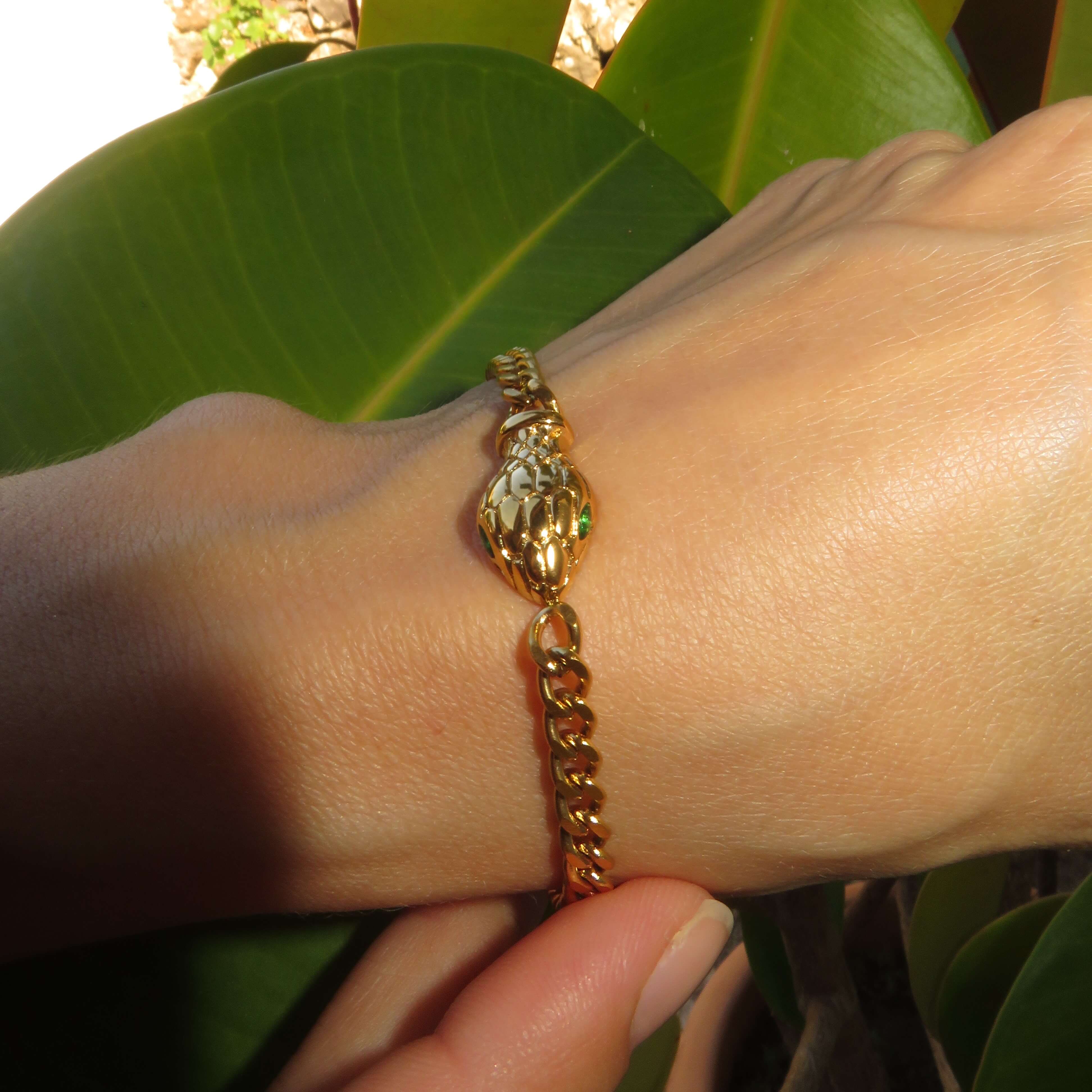 Snake Head Chain Bracelet