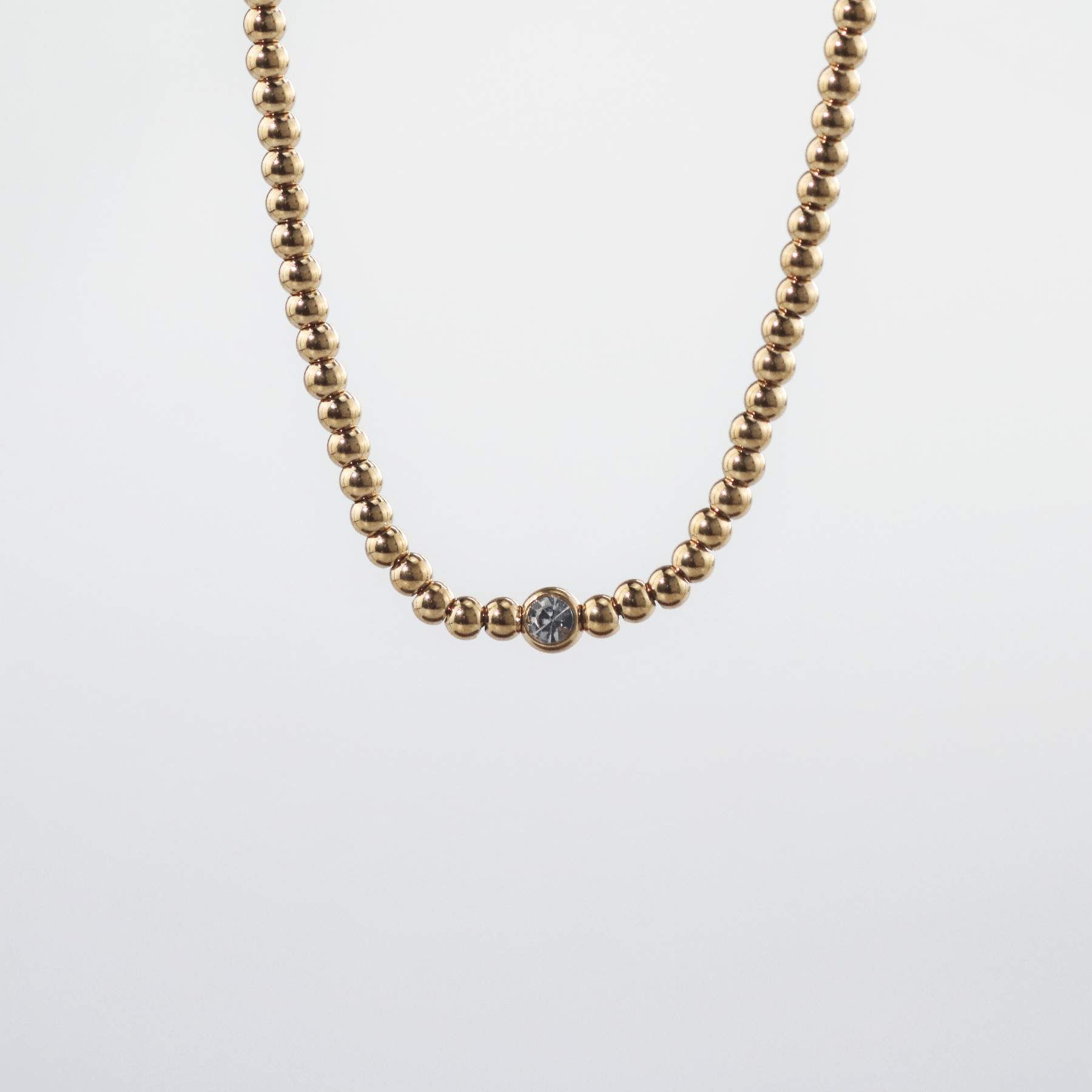Solitaire Beaded Necklace