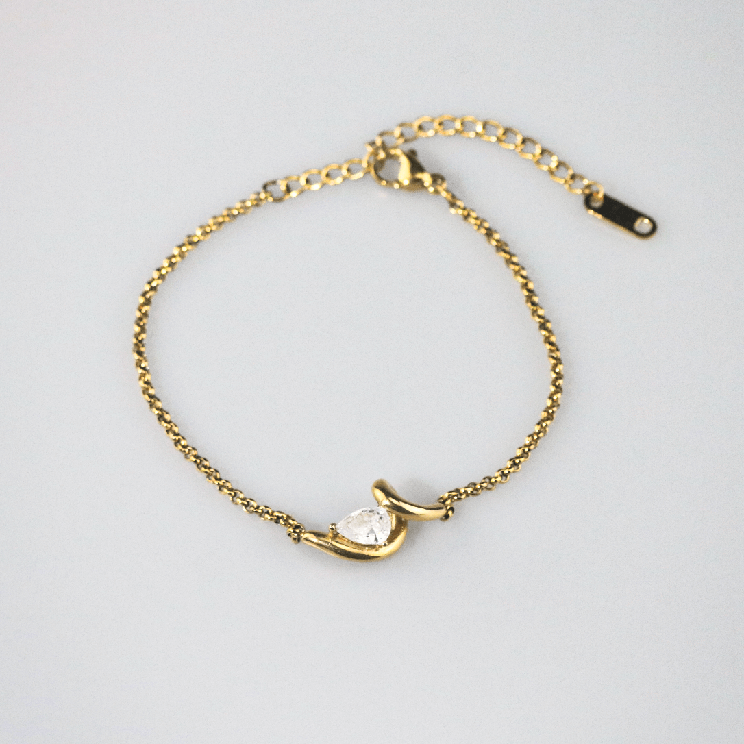 meideya jewelry teardrop curve bracelet