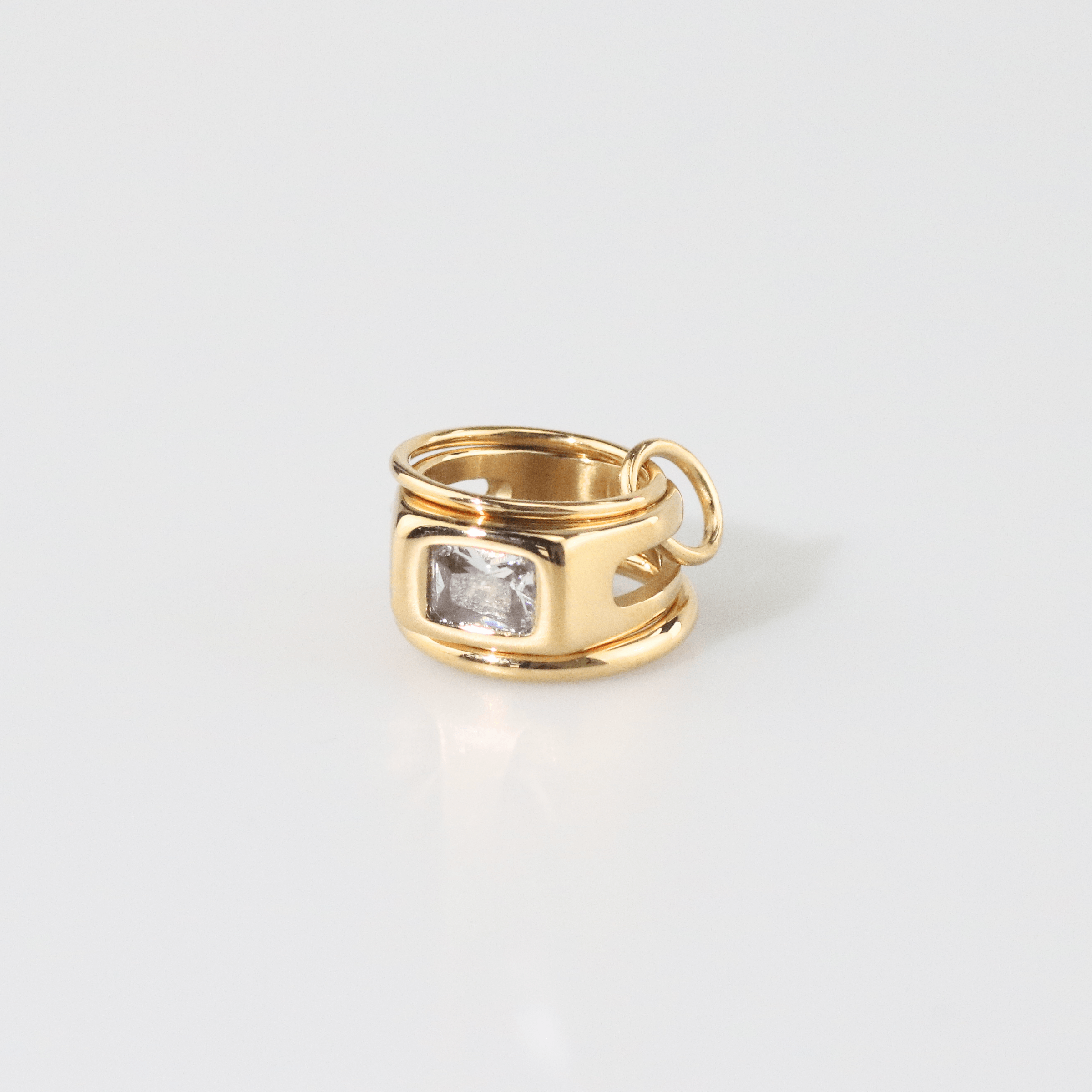 Triple Link-Rectangle CZ Ring