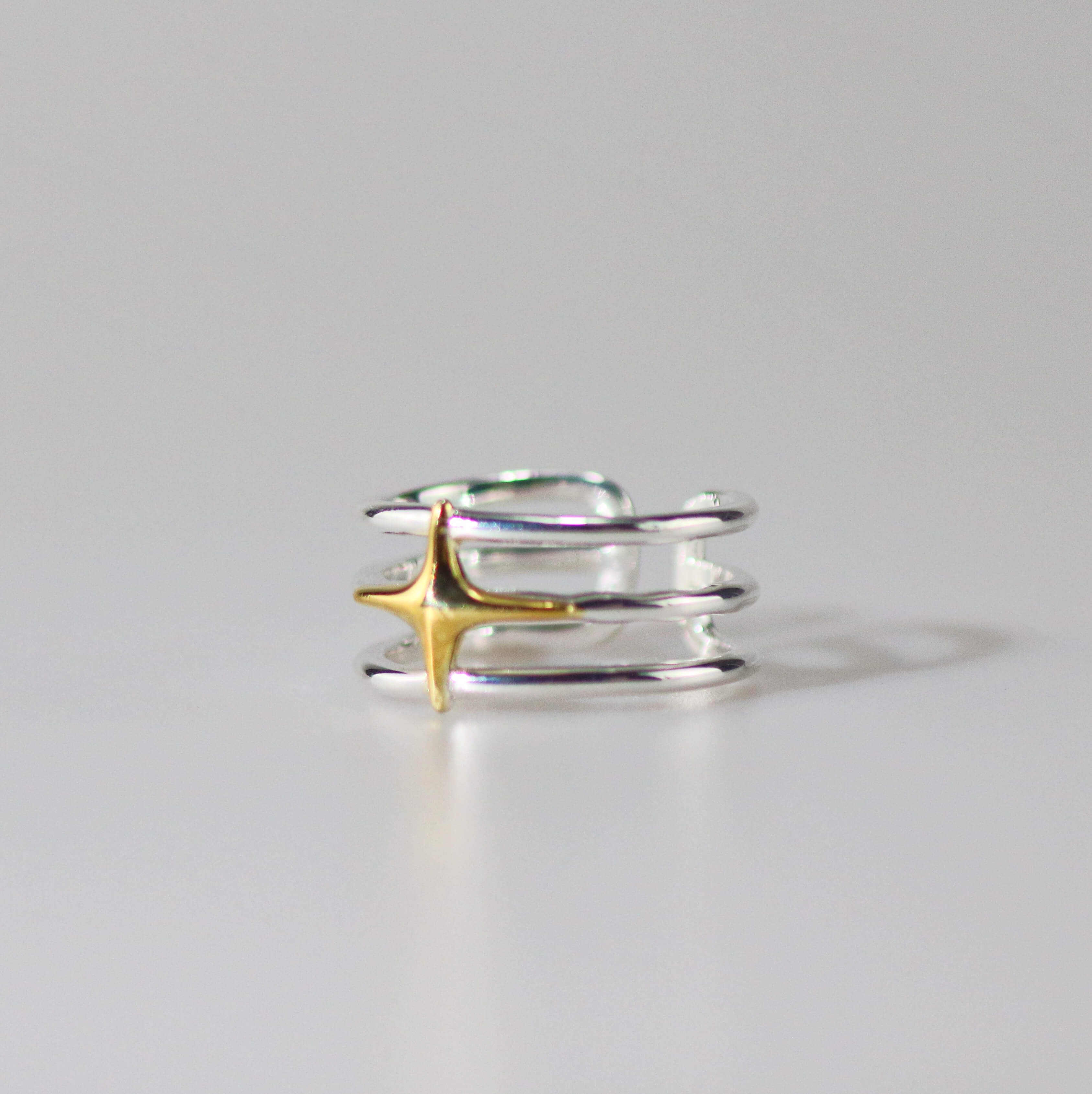 Meideya Jewelry Mixed color star ring adjustable