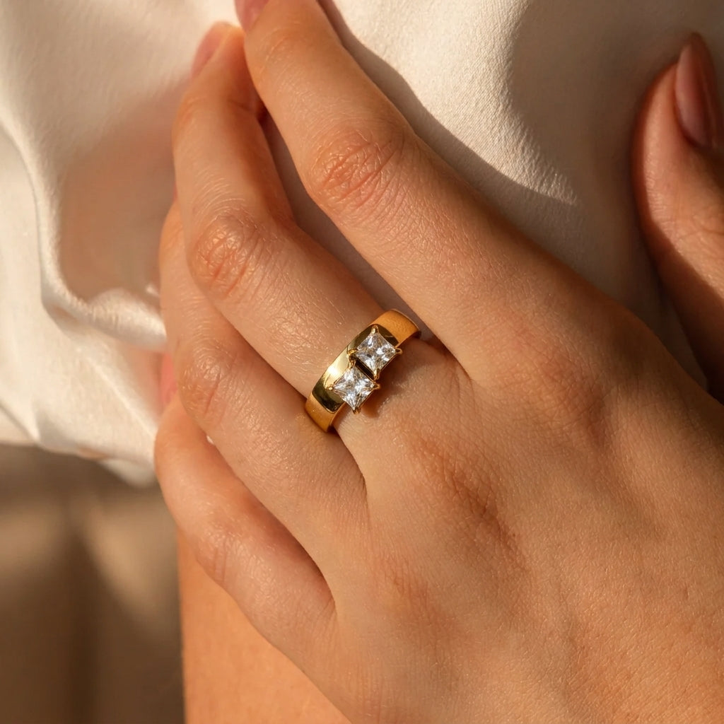 Two Stone Princess Ring 2