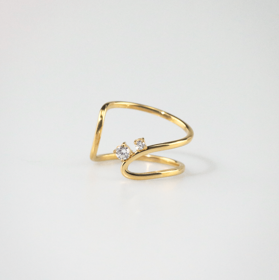 Meideya Jewelry Vera Curve Twin Ring