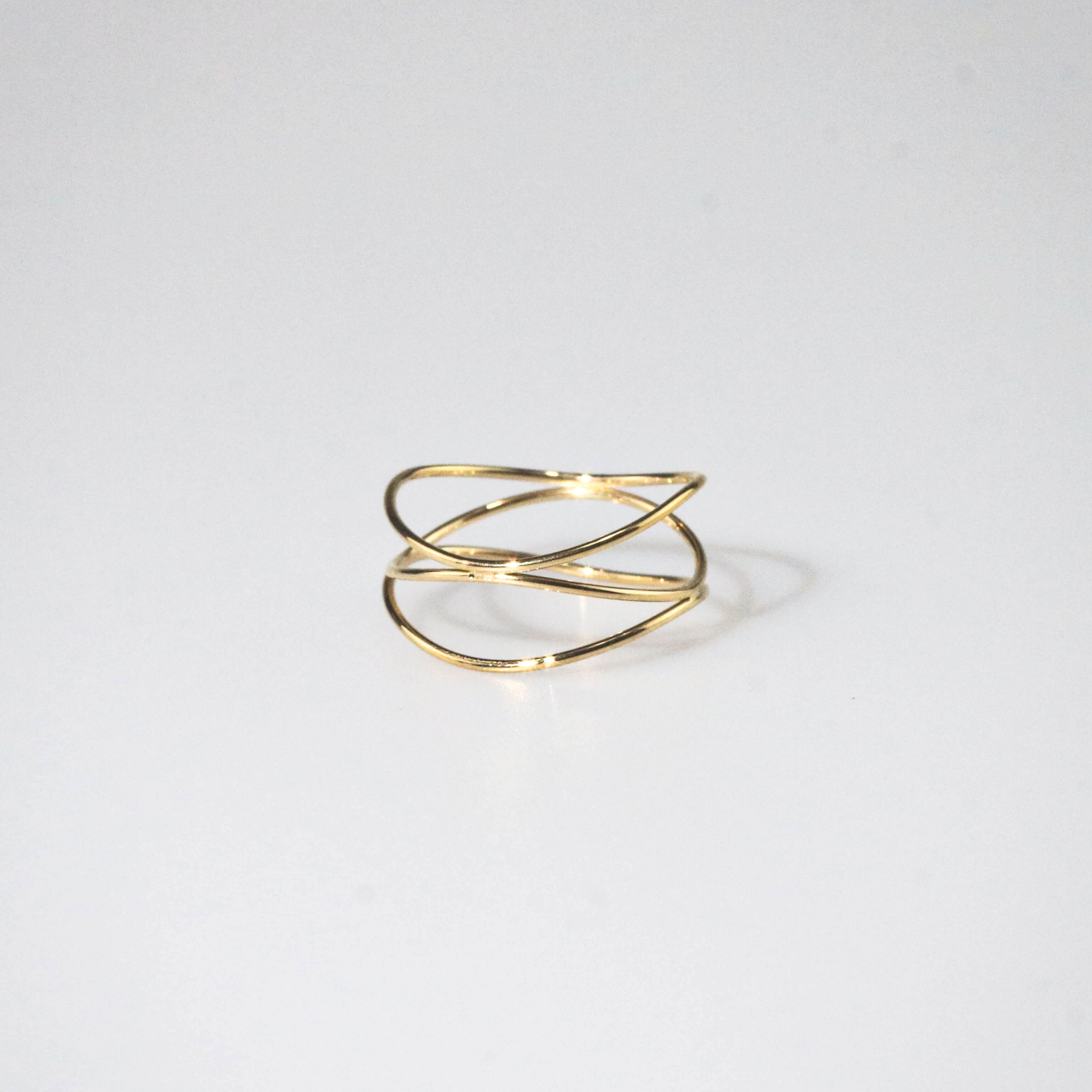 Meideya Jewelry Wave Crossover Ring